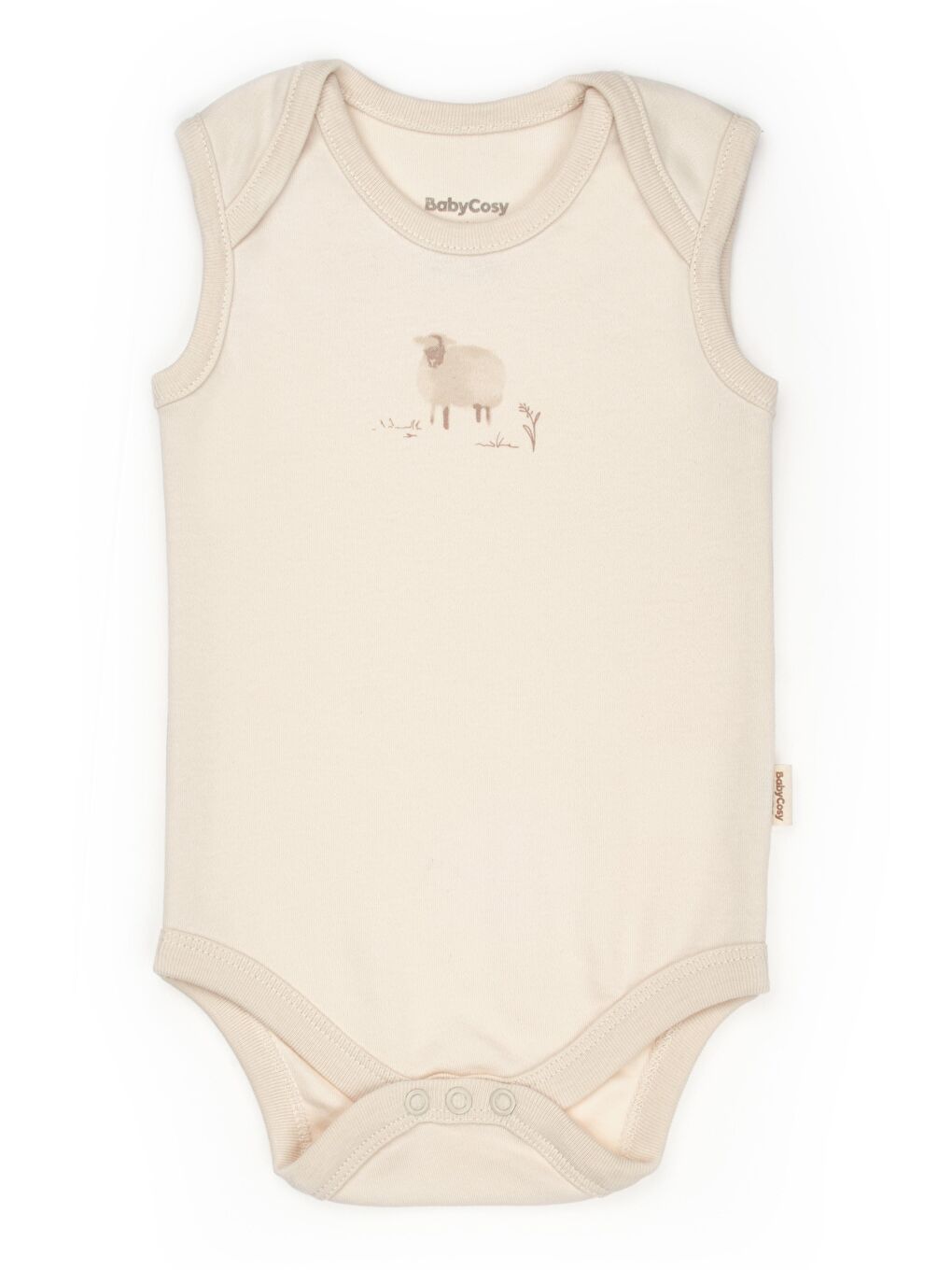 Ekru Bebek 2li Askılı Zıbın Body %100 Organik Pamuk - Bebek ve Yenidoğan Serisi - csy8175-2
