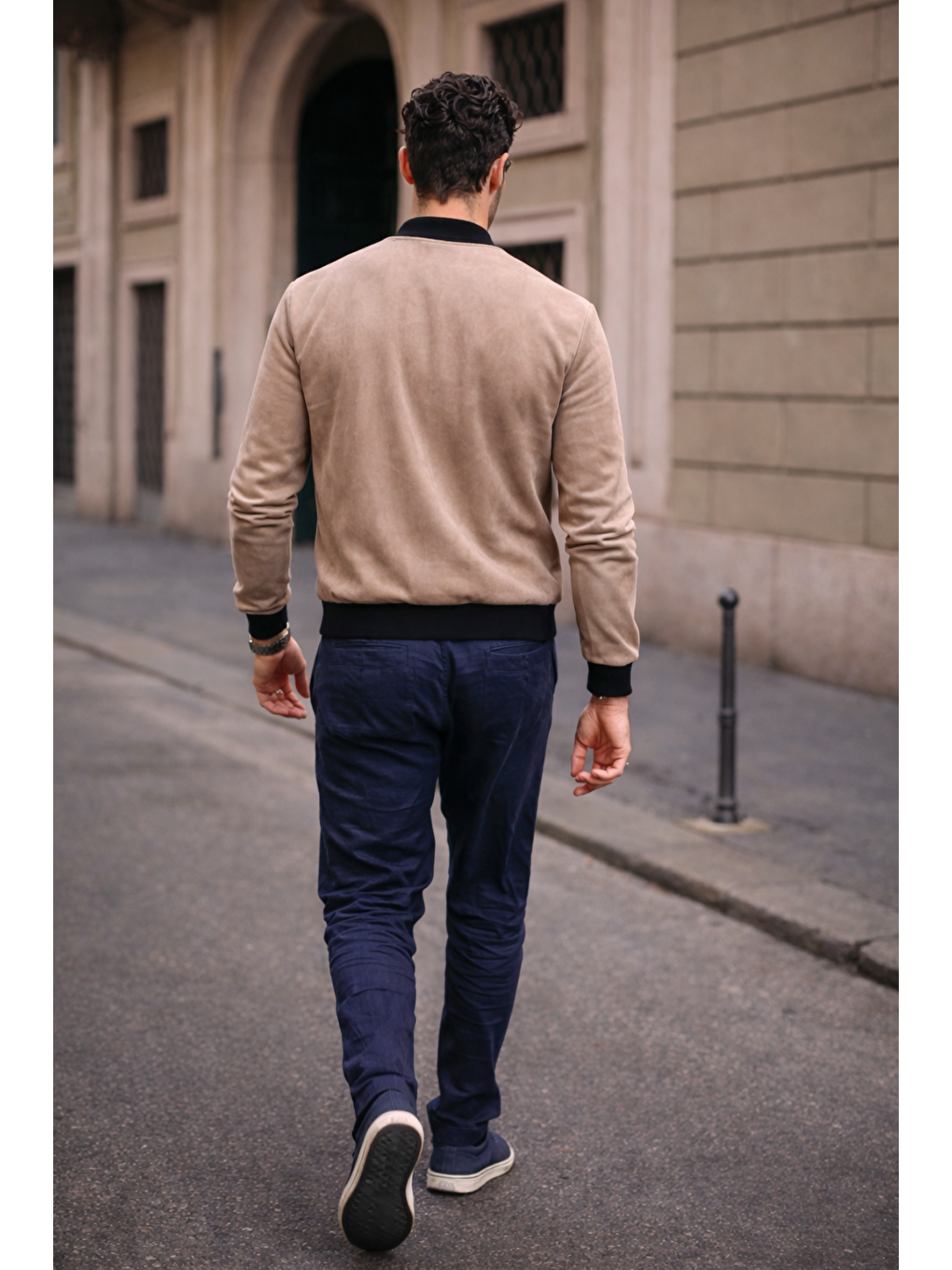 Kahverengi Erkek Relax Fit Kahve Süet Nubuk Ceket-5