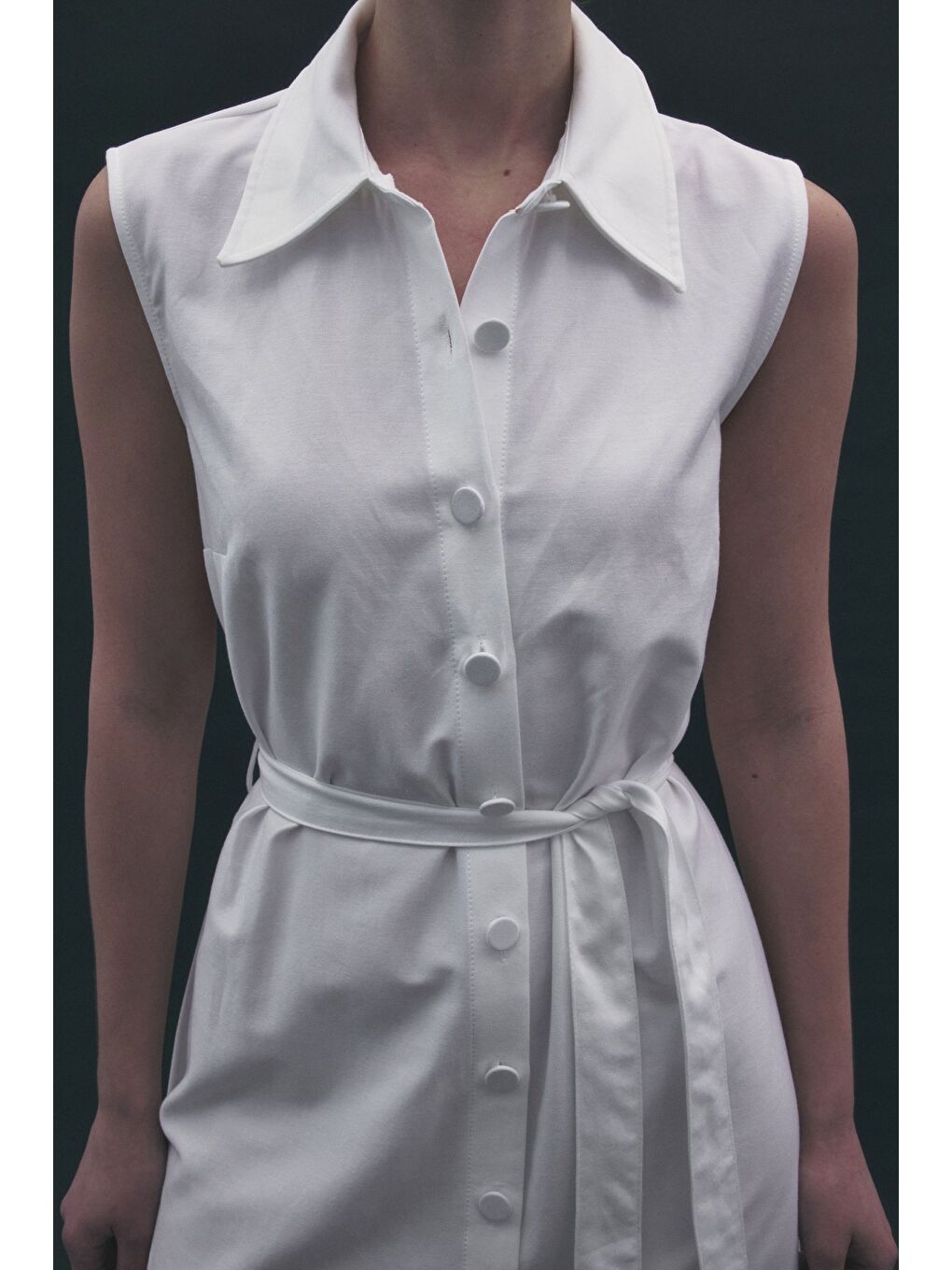 Nakış Detaylı Uzun Elbise - Ekru-6