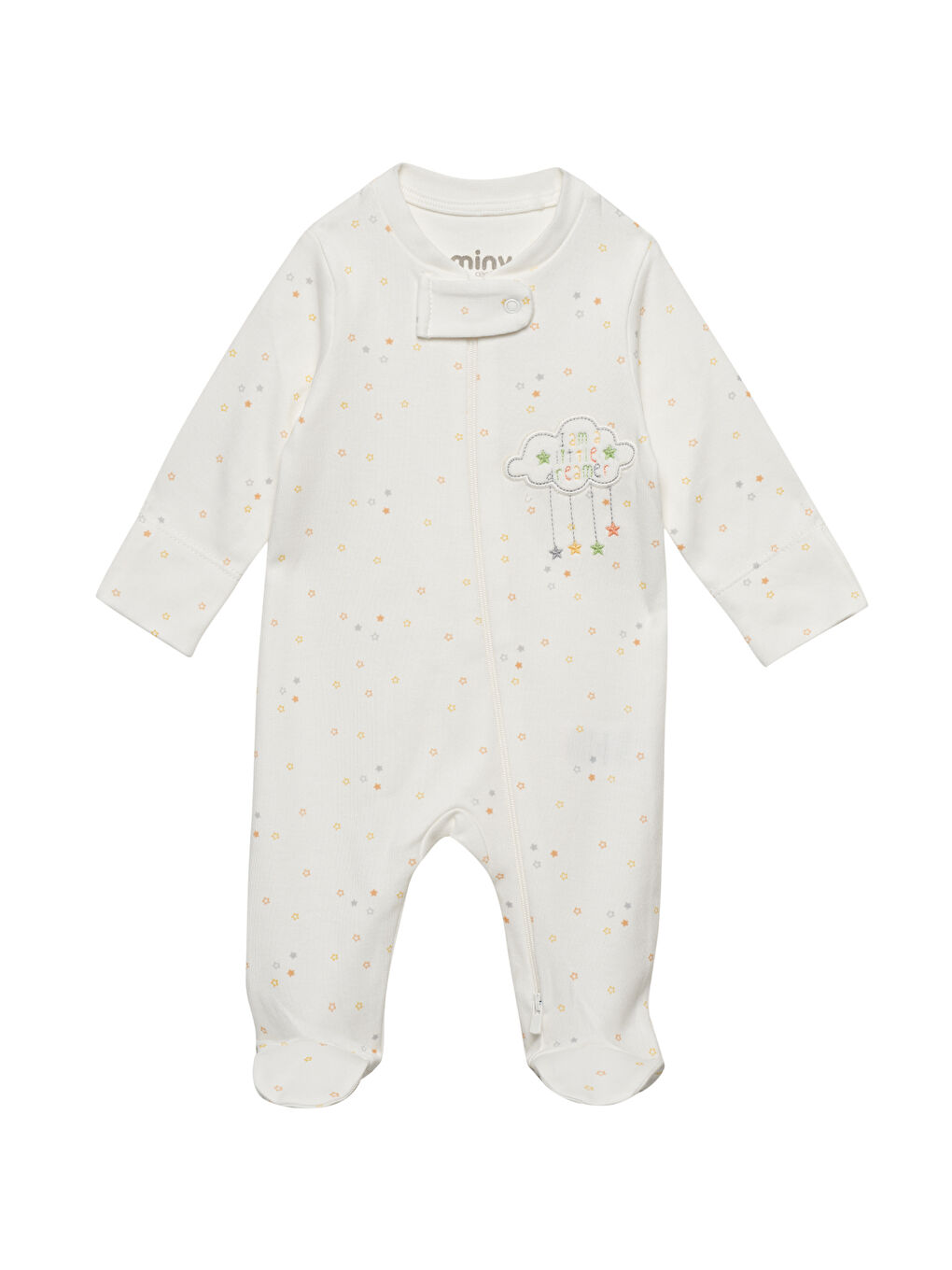 Beyaz Unisex Bebek Tulum-1