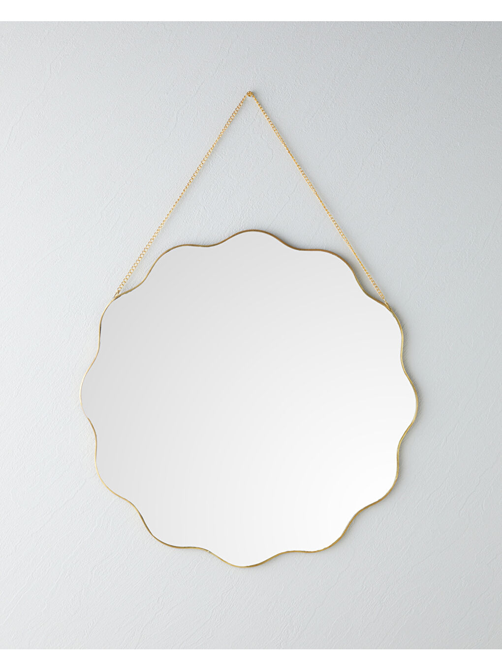 Sarı Bonnie Metal Ayna 40 cm Gold