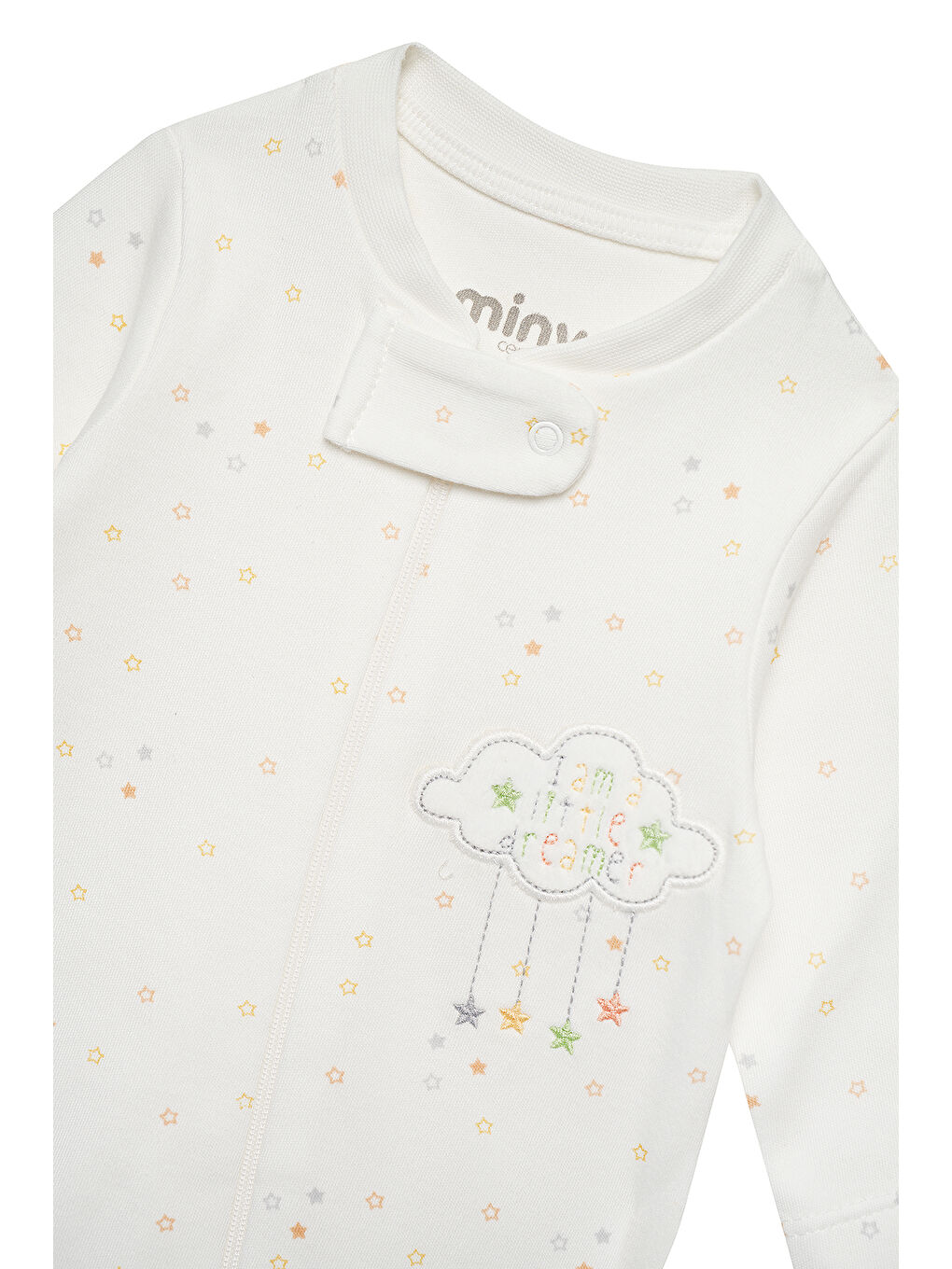 Beyaz Unisex Bebek Tulum-3