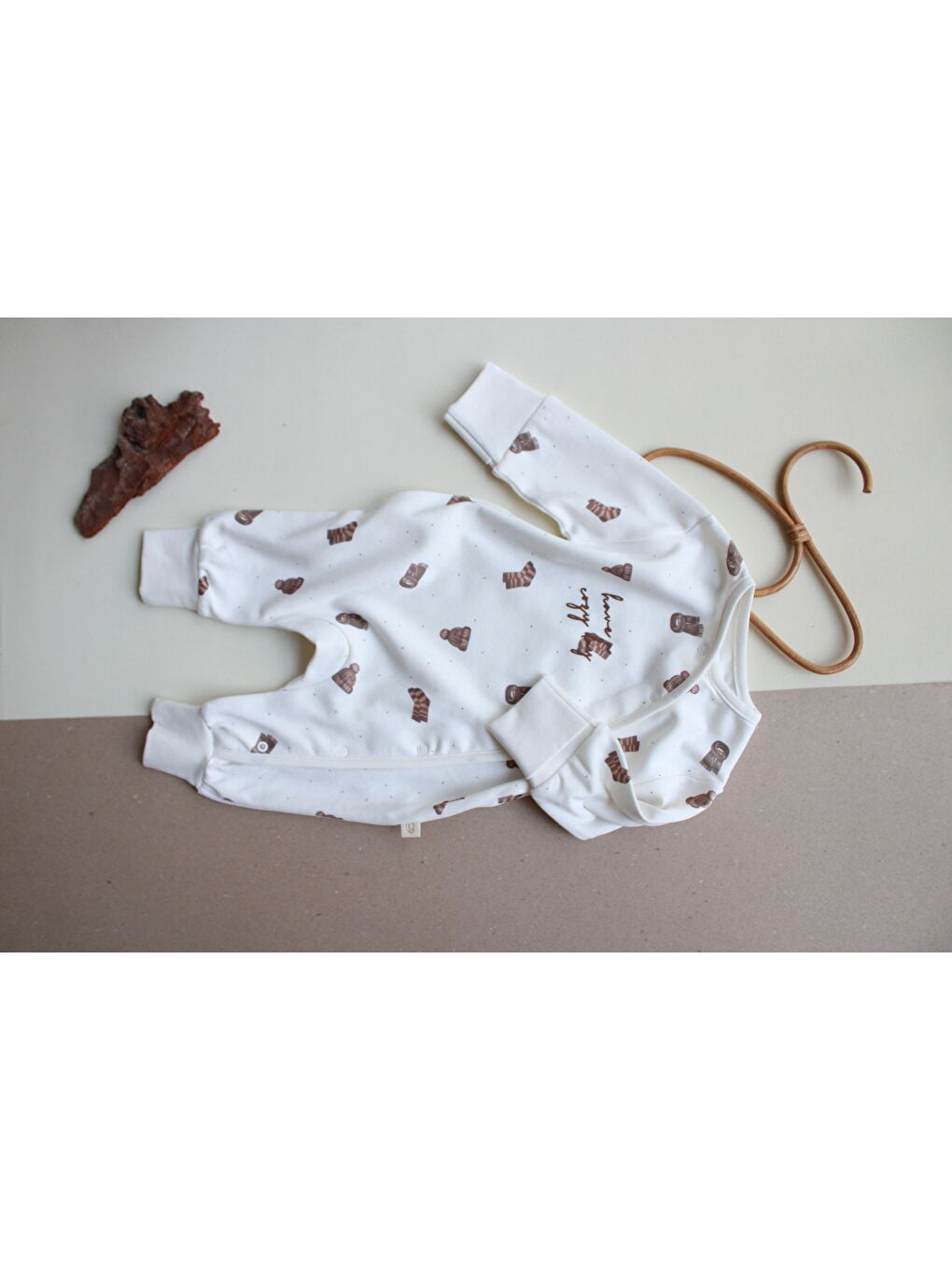 Ekru Sonbahar Serisi Kruvaze Tulum-1