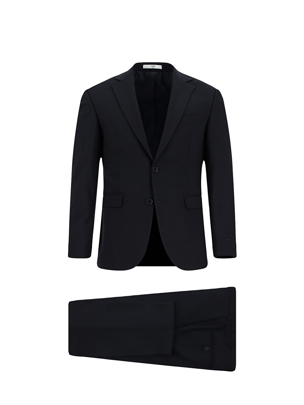 Lacivert 7 Drop Slim Fit Dar Kesim Mono Yaka Elastanlı Düz Takım Elbise-3