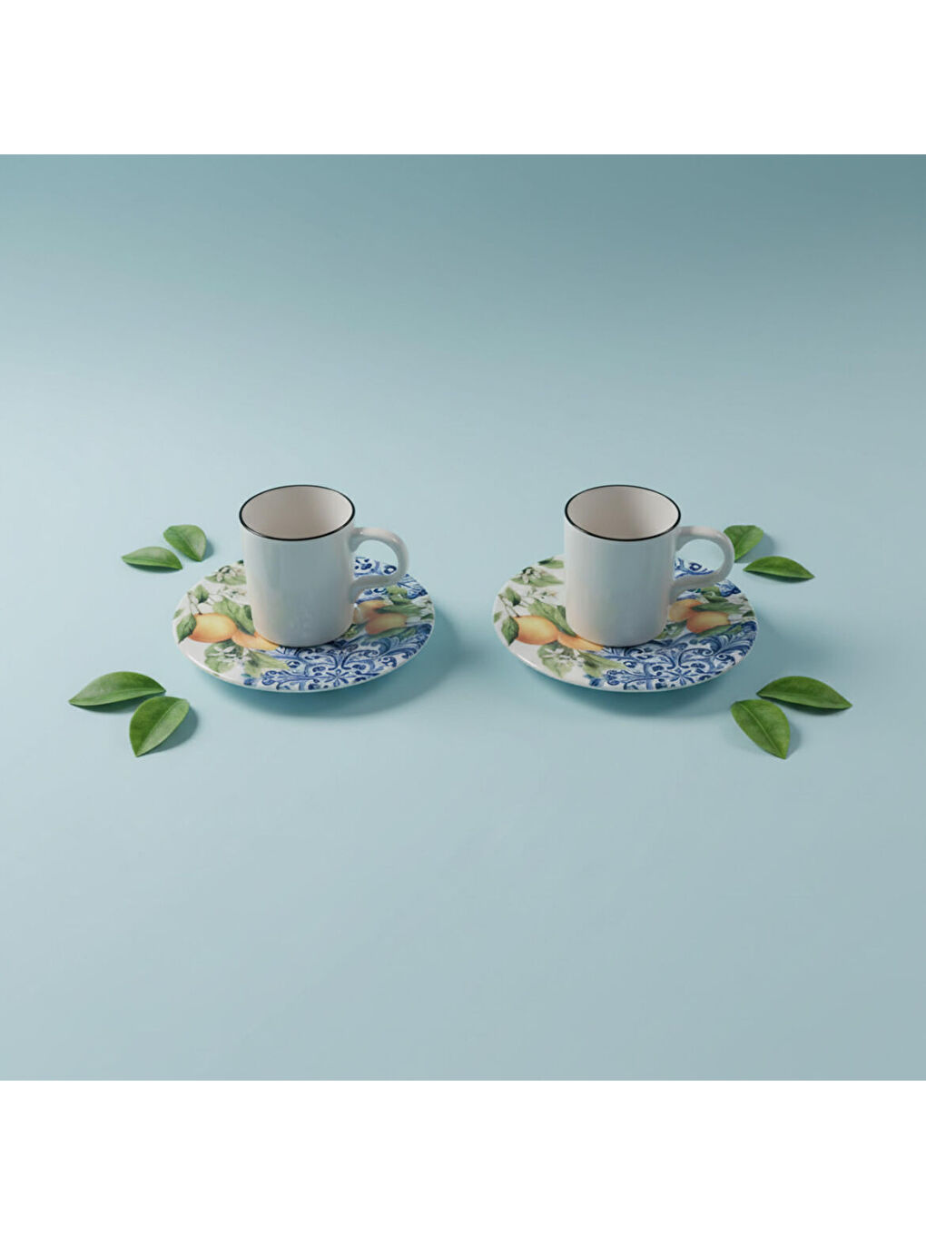 Ekru Camelia Lemon 2 Kişilik Kahve Takımı 55742-1