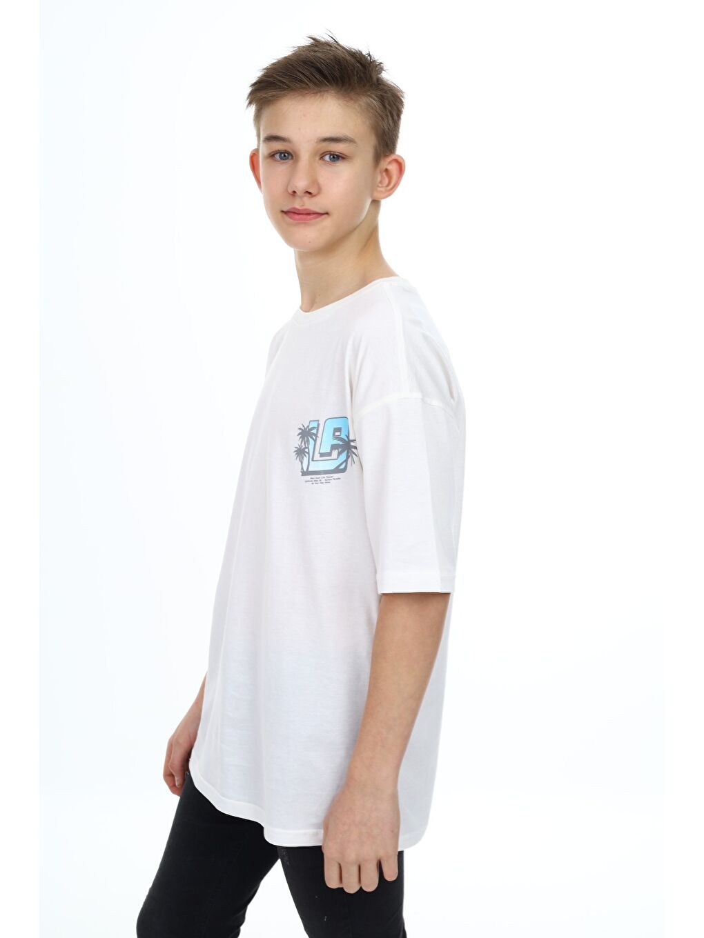 Ekru Erkek Çocuk Baskılı Tişört-3