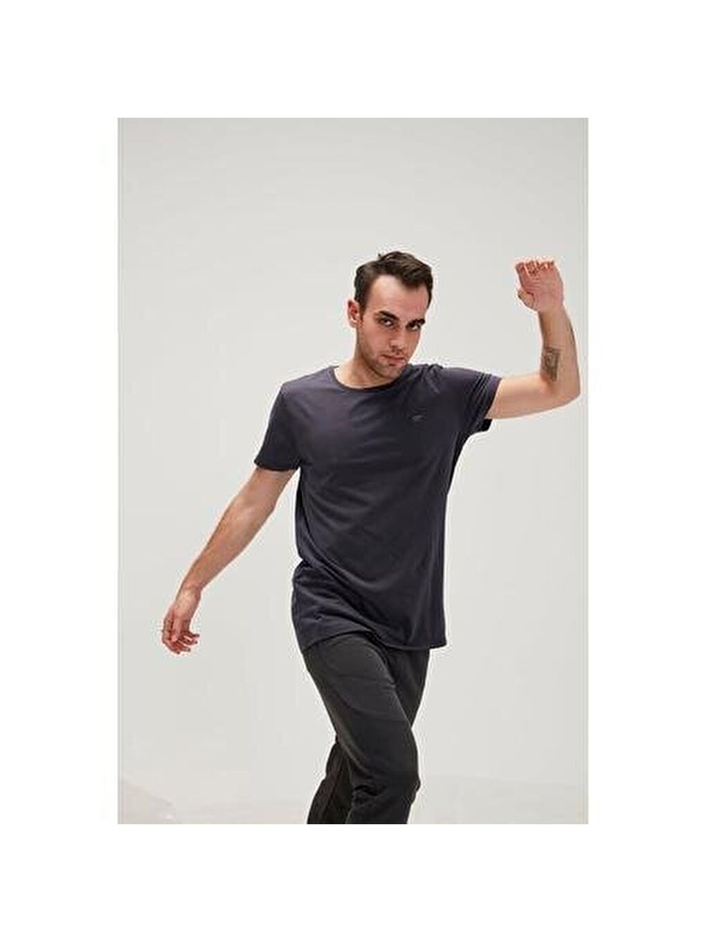 Solid Erkek Lacivert Tişört