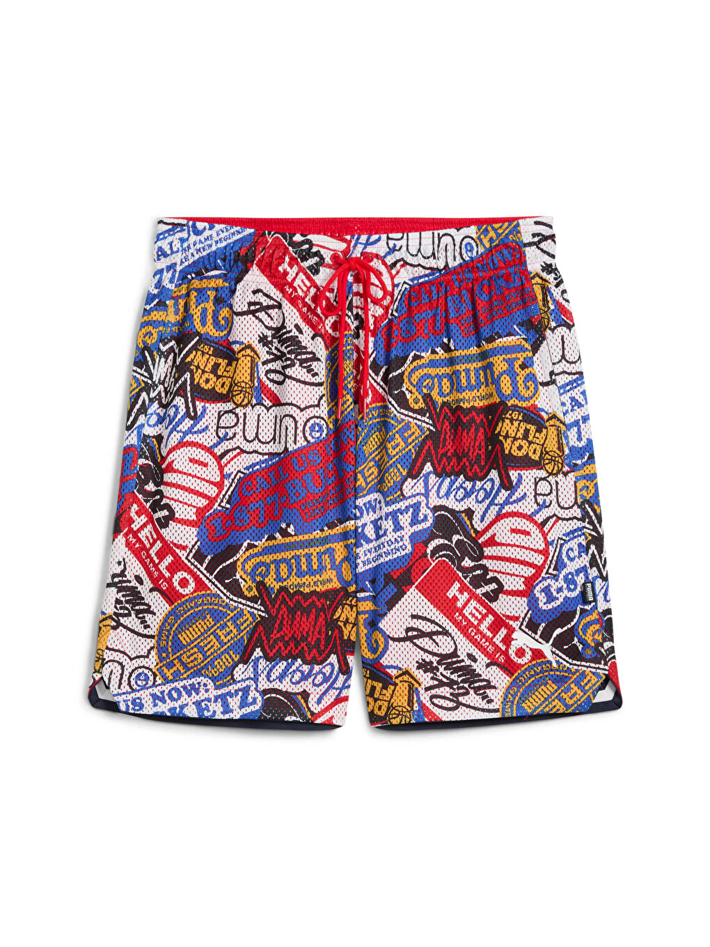 Kırmızı HooperHOTLINE Baskılı 7" Erkek Şort
