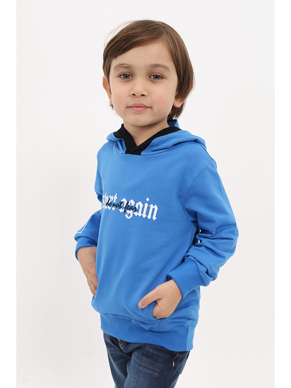 Mavi Erkek Çocuk Baskılı Sweatshirt
