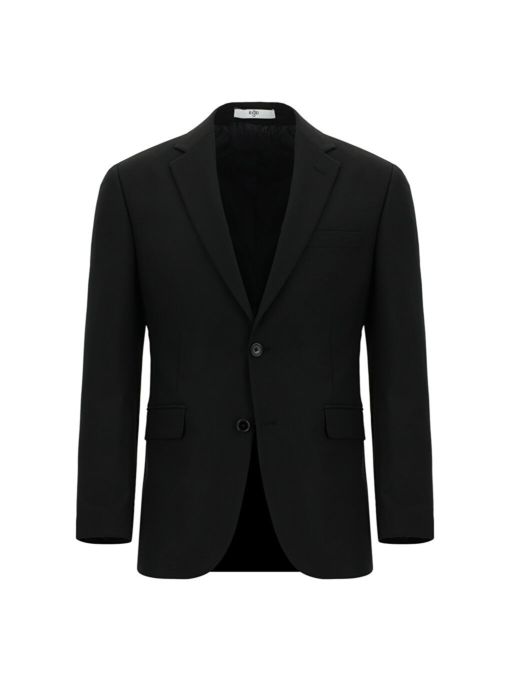 Siyah 7 Drop Slim Fit Dar Kesim Mono Yaka Elastanlı Düz Takım Elbise-5