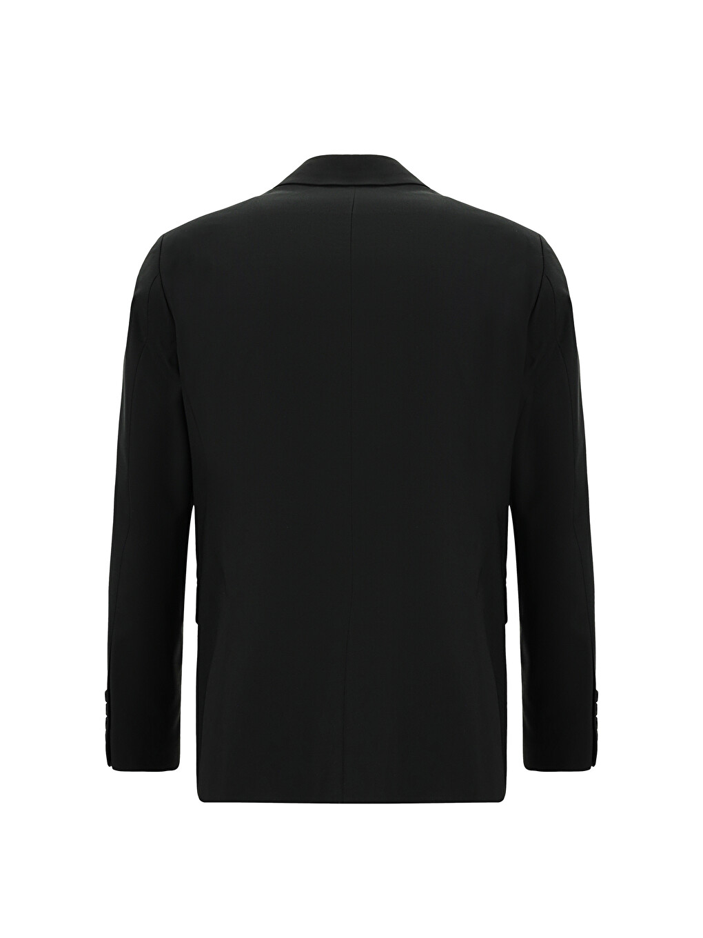 Siyah 7 Drop Slim Fit Dar Kesim Mono Yaka Elastanlı Düz Takım Elbise-6