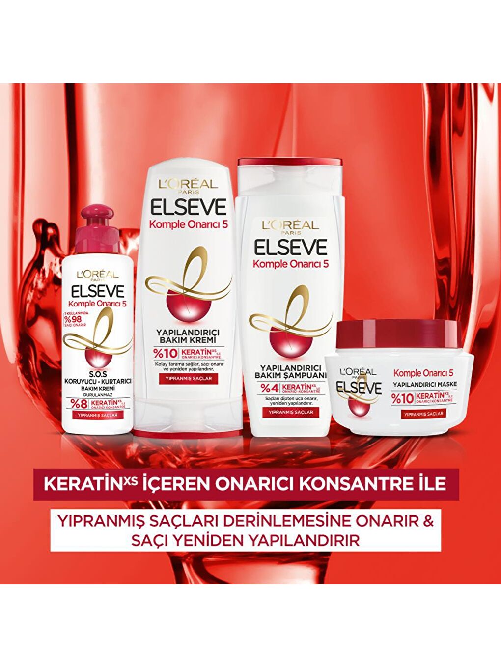 L'Oreal Paris Elseve Komple Onarıcı 5 Yapılandırıcı Bakım Kremi 390 ml - 3