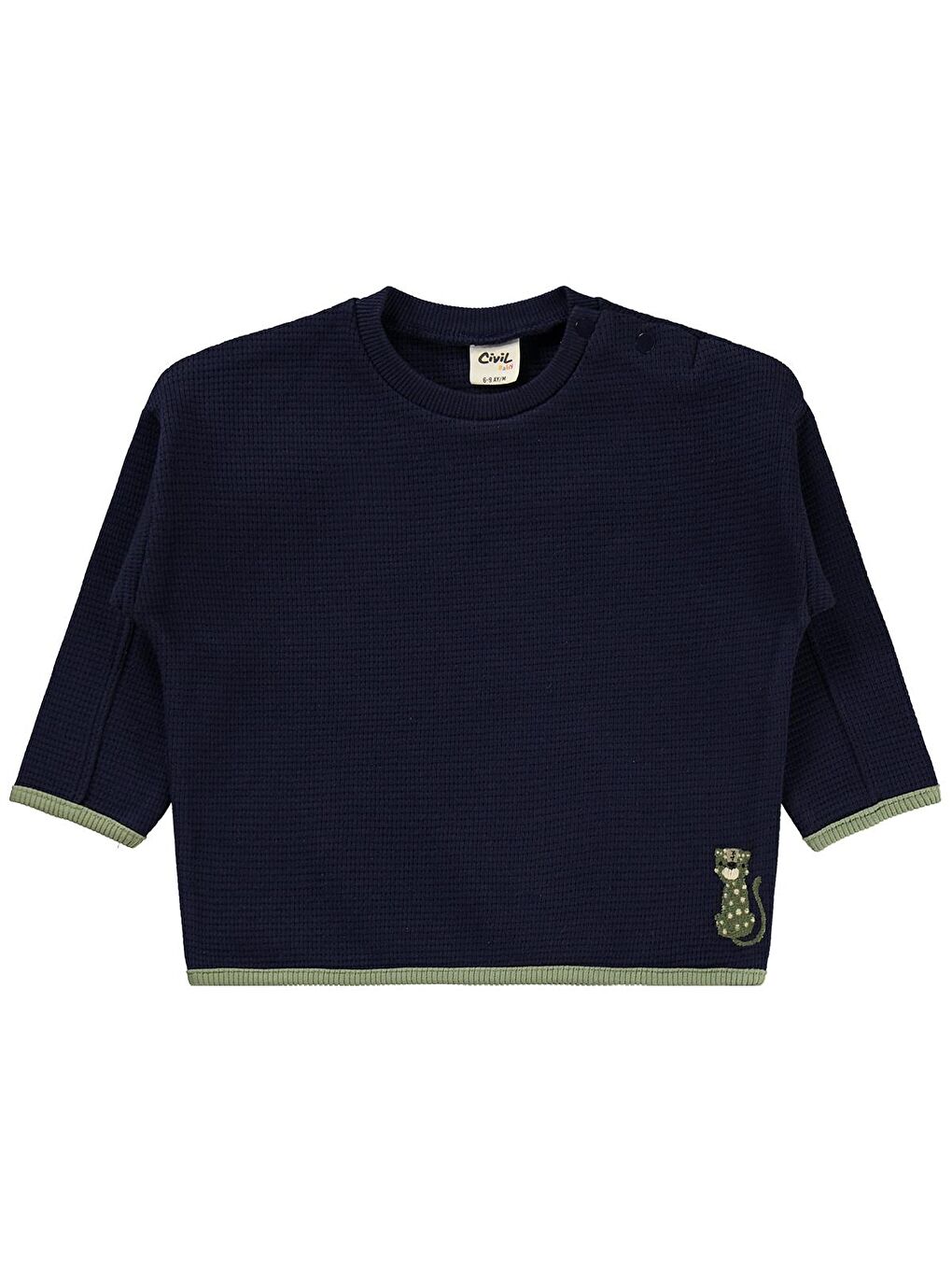 Baby Tiger Nakışlı 6-18 Ay Takım - Lacivert-2