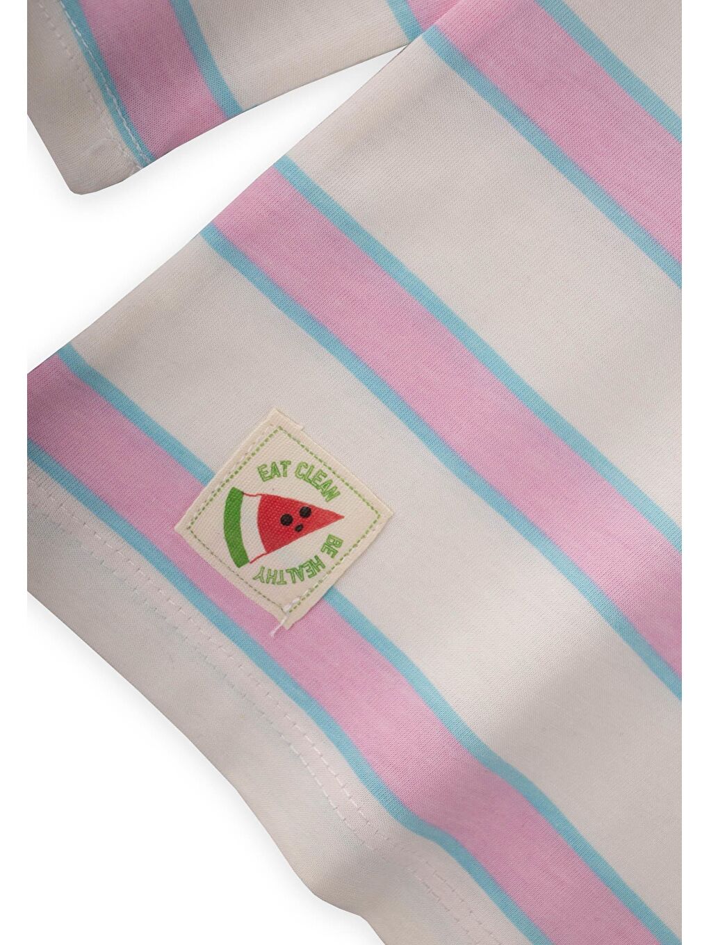 Çizgili Uzun Kollu T-Shırt 2-8 Yaş Pembe Mavi Çizgili-2