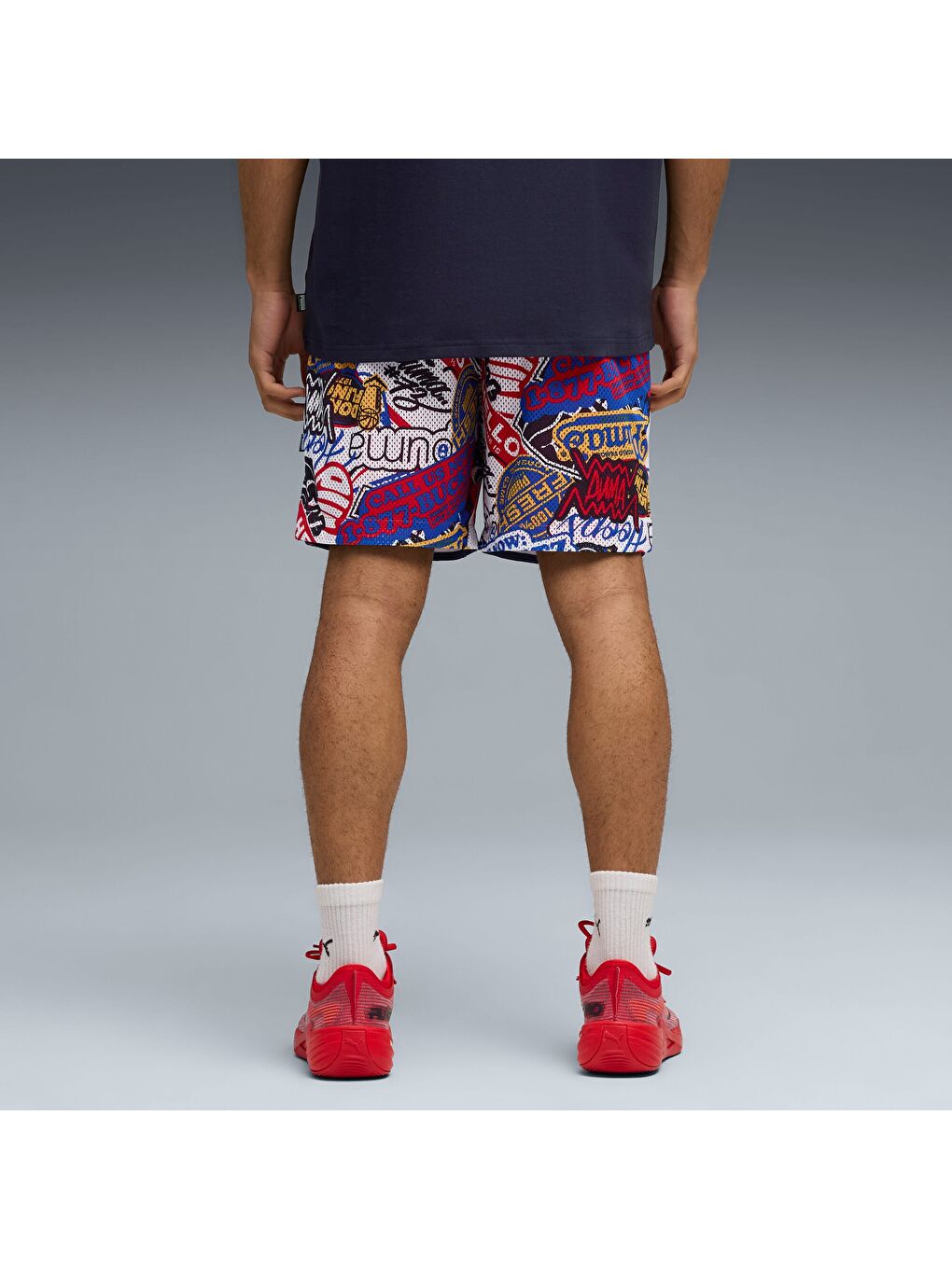 Kırmızı HooperHOTLINE Baskılı 7" Erkek Şort-3