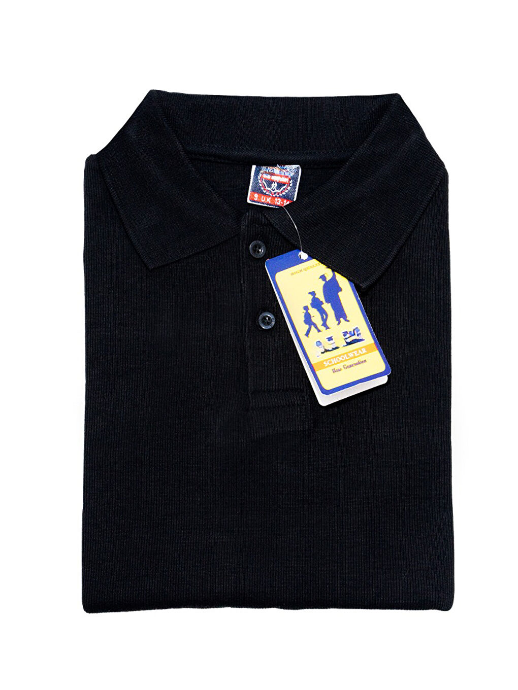 Siyah Kız Çocuk Okul Tarz %100 Pamuk T-Shirt -5-17 Yaş AG005-1