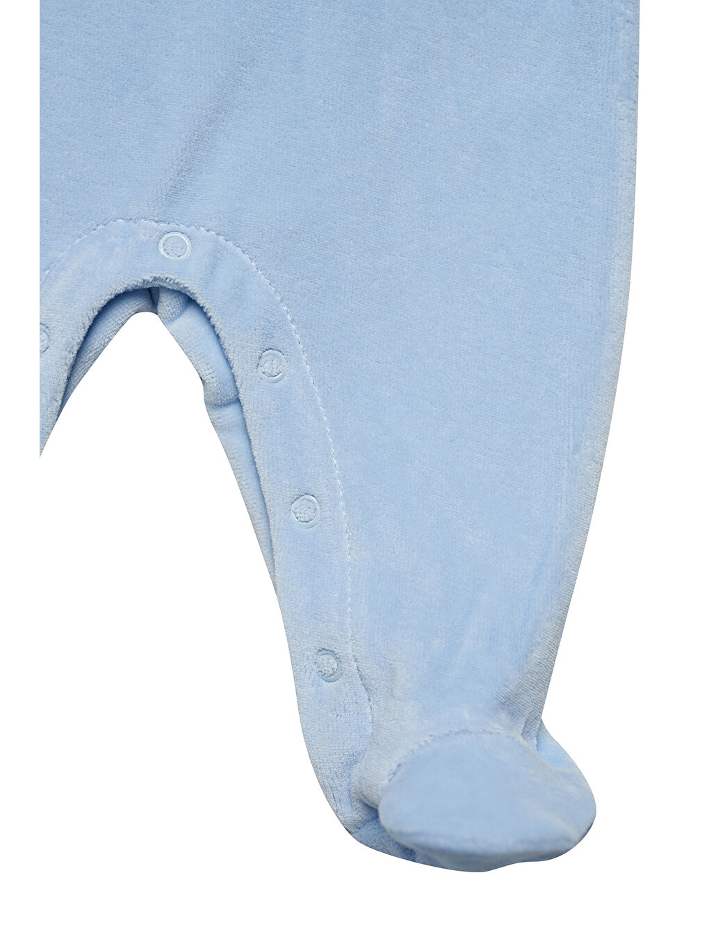 Mavi Erkek Bebek Kadife Tulum-6