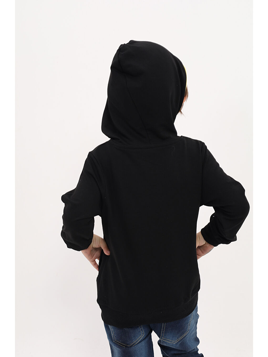 Siyah Erkek Çocuk Baskılı Sweatshirt-2