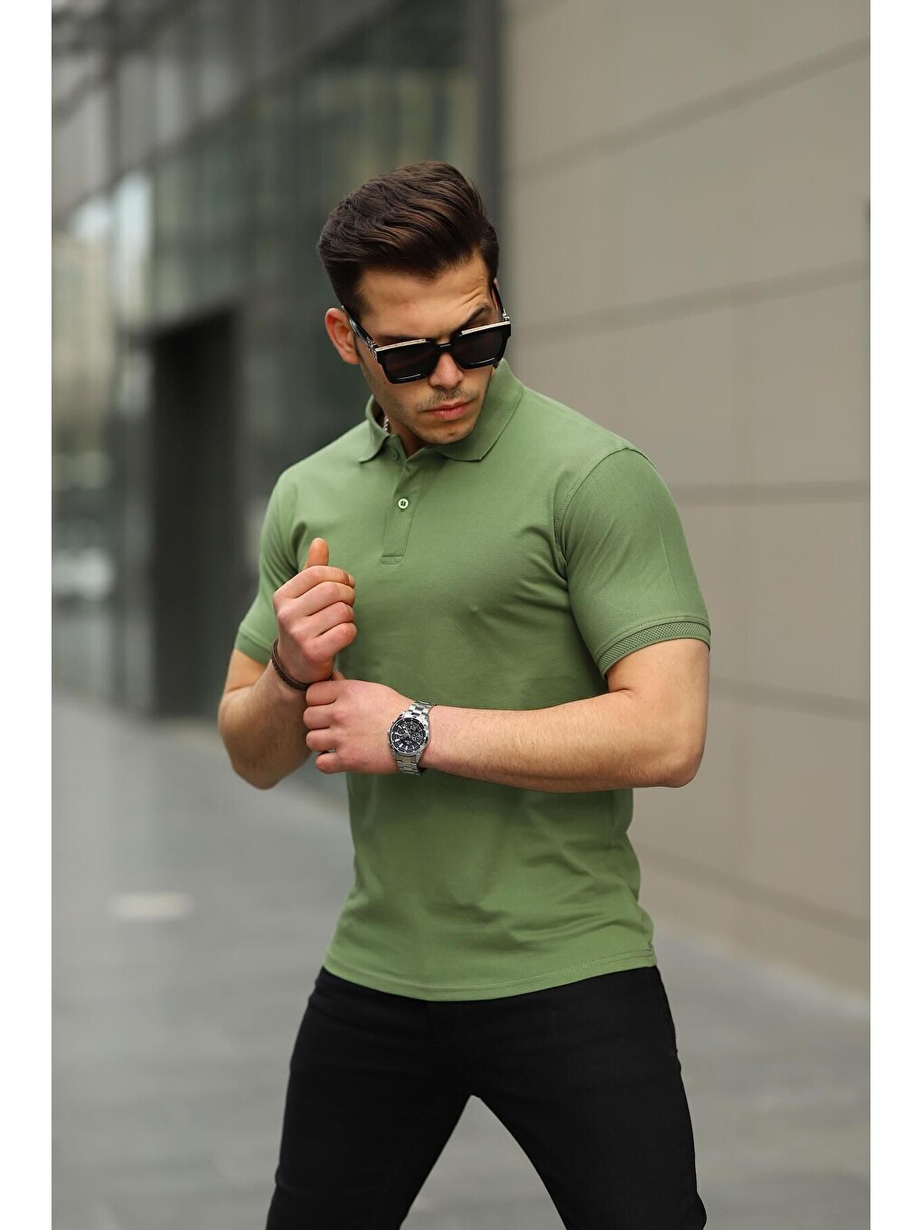 Karışık 3 Adet Erkek Trend Kısa Kollu Basic Polo Yaka Tişört-2