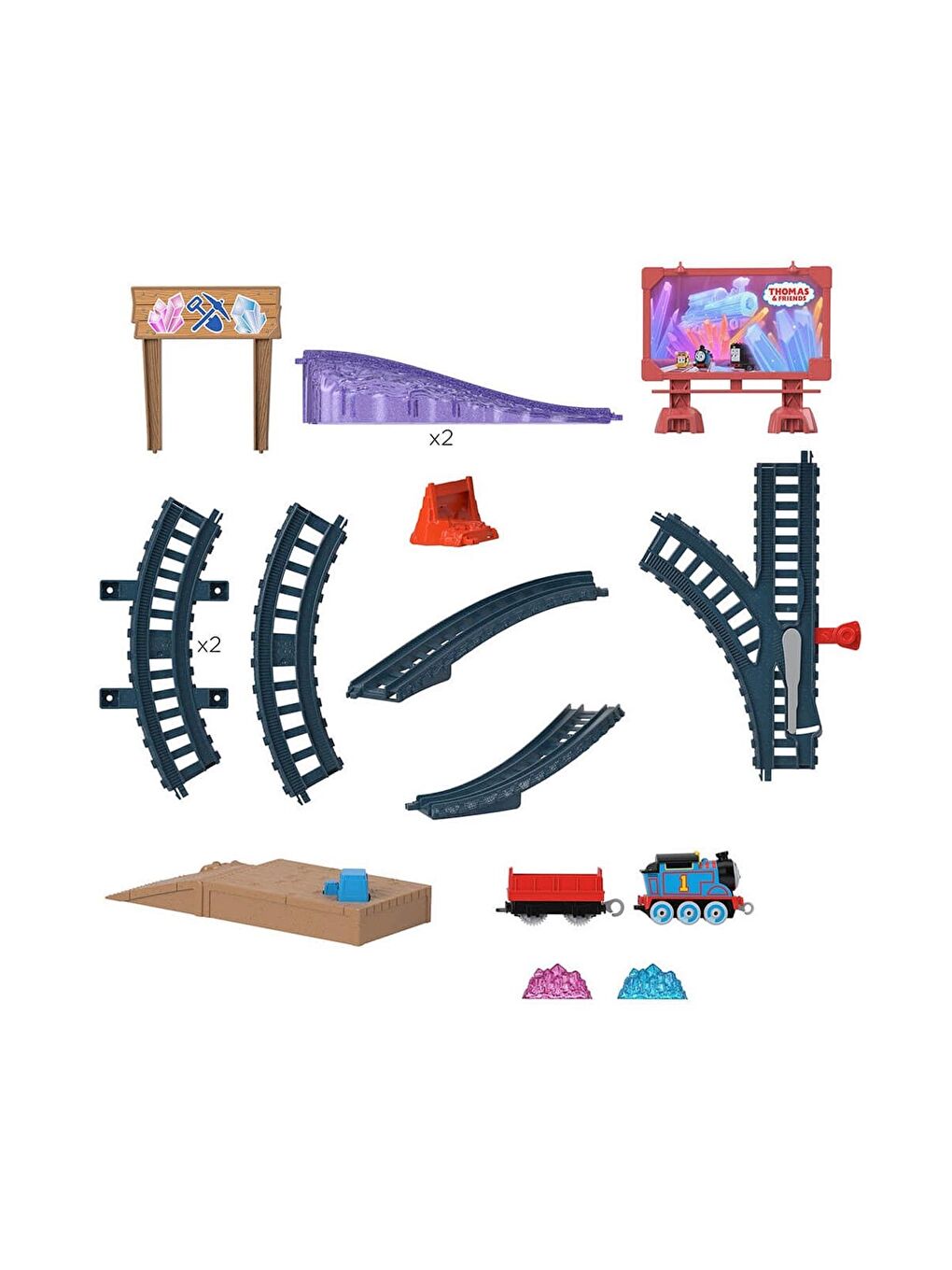 Thomas & Friends Karışık Thomas ve Arkadaşları Tren Seti Sür Bırak HGY83 - 2