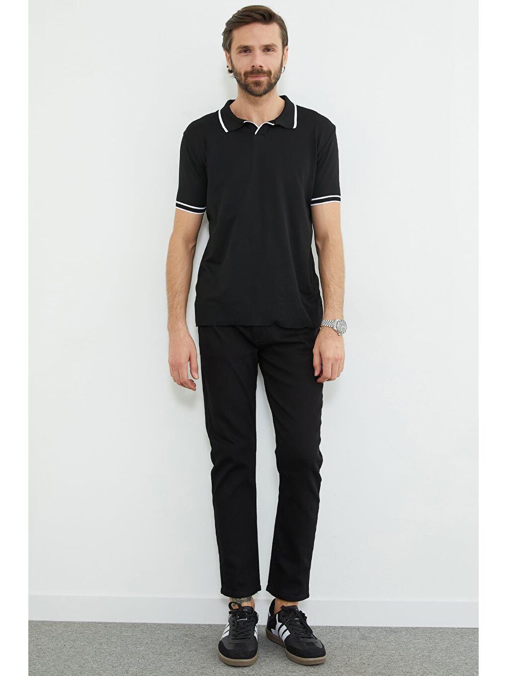 Siyah Fermuarlı Skinny Jean