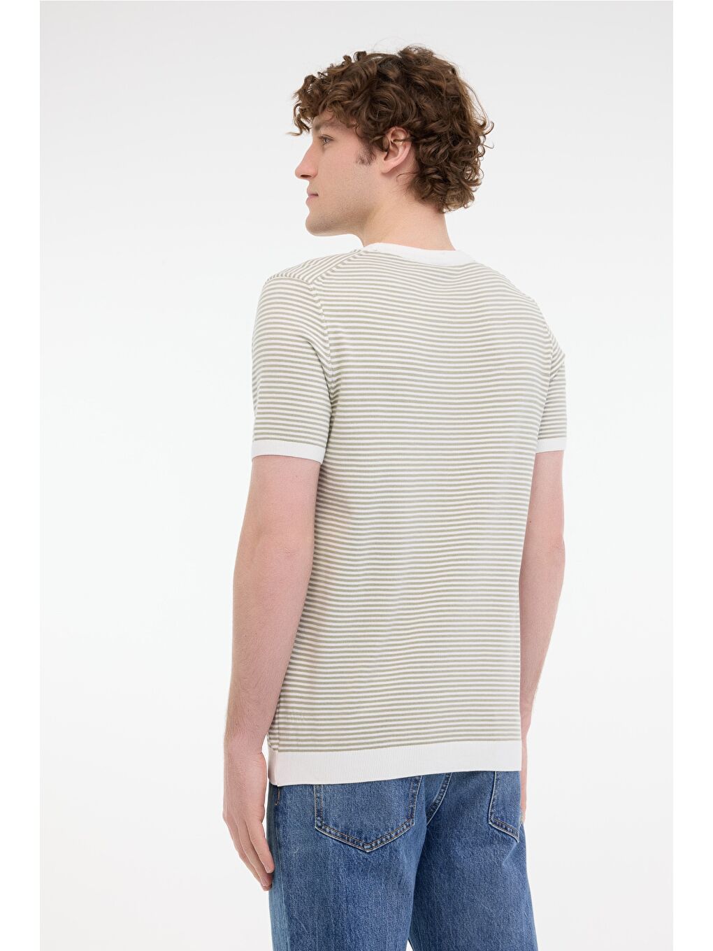 Yeşil ML JOE 11ITL903 5FX Mint Erkek Kısa Kol T-Shirt-1