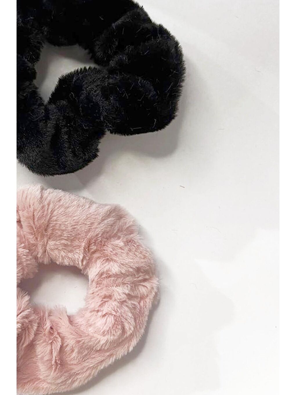 Pembe Soft Pelüş Simit Toka 2'li set-1