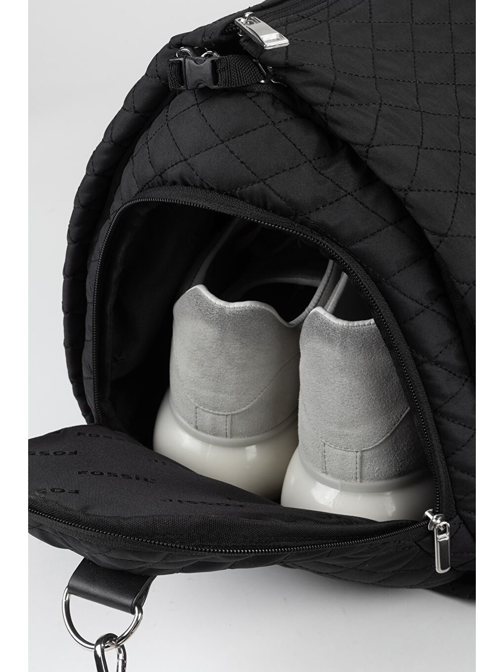 Unisex Siyah Özel Takım Elbise ve Ayakkabı Bölmeli Spor Seyahat Çantası El Valizi-2