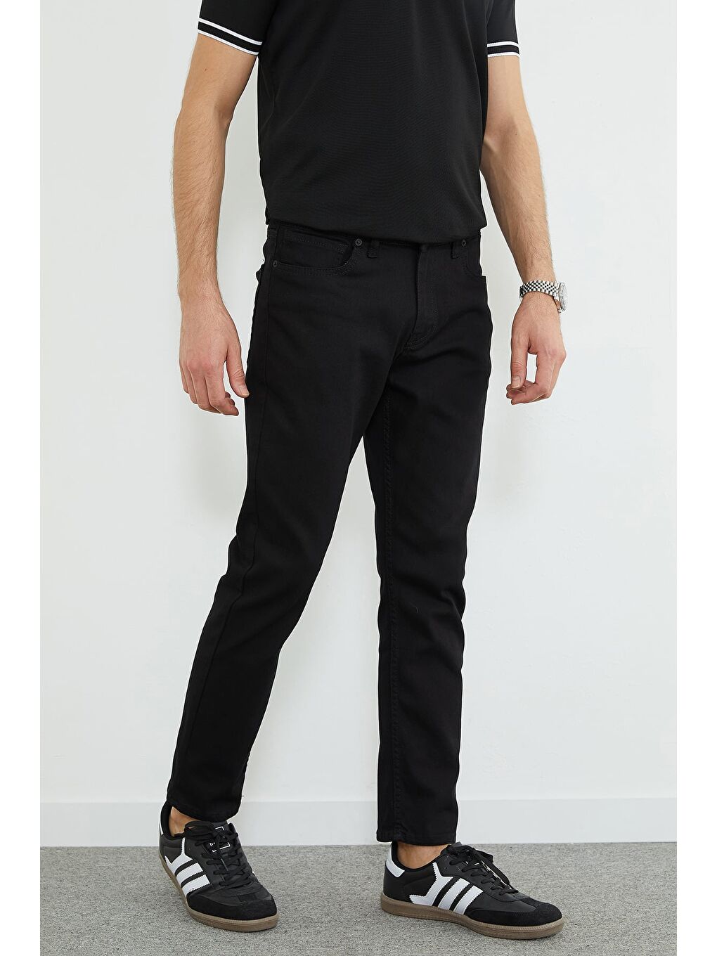 Siyah Fermuarlı Skinny Jean-1