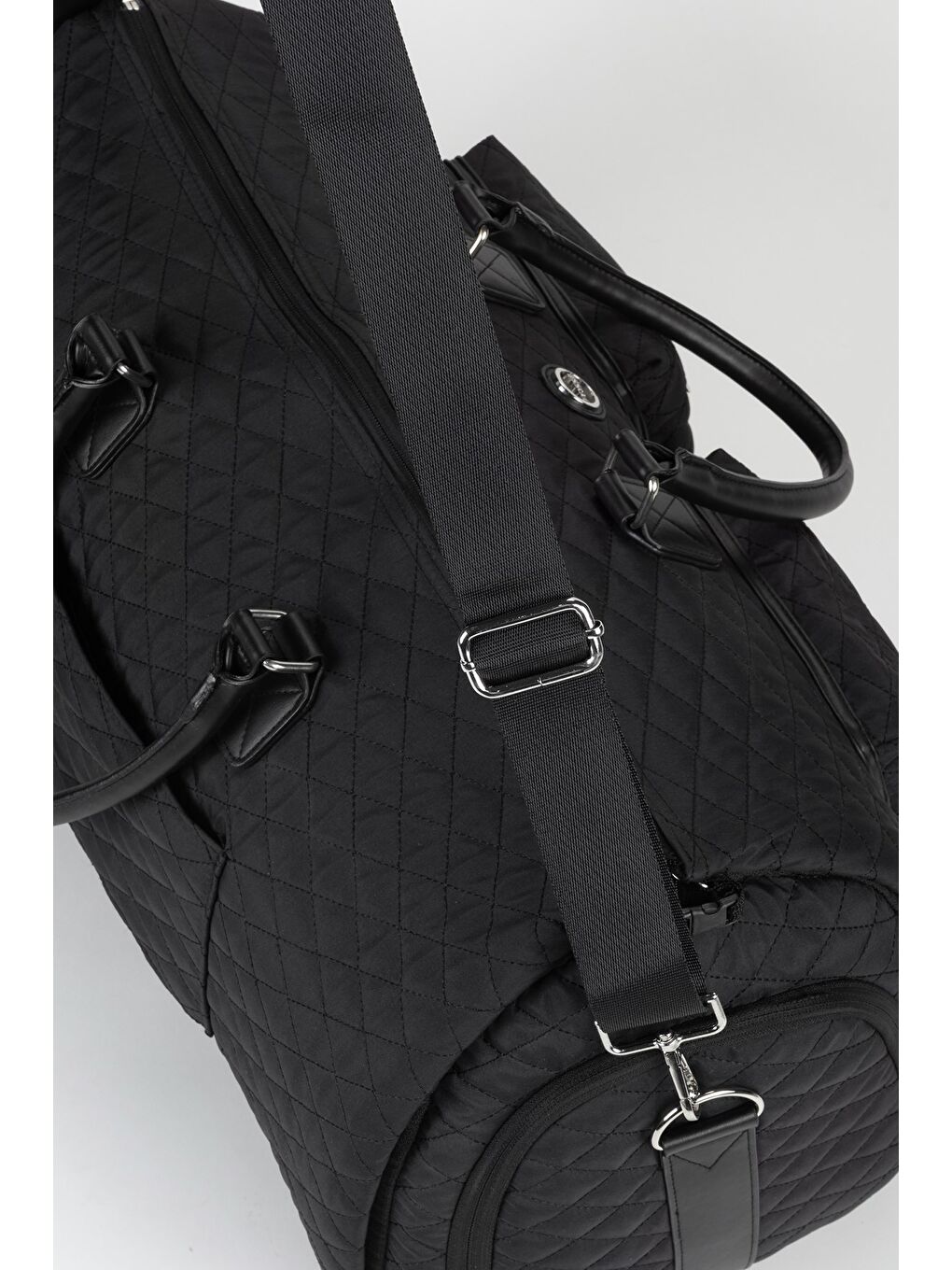 Unisex Siyah Özel Takım Elbise ve Ayakkabı Bölmeli Spor Seyahat Çantası El Valizi-6