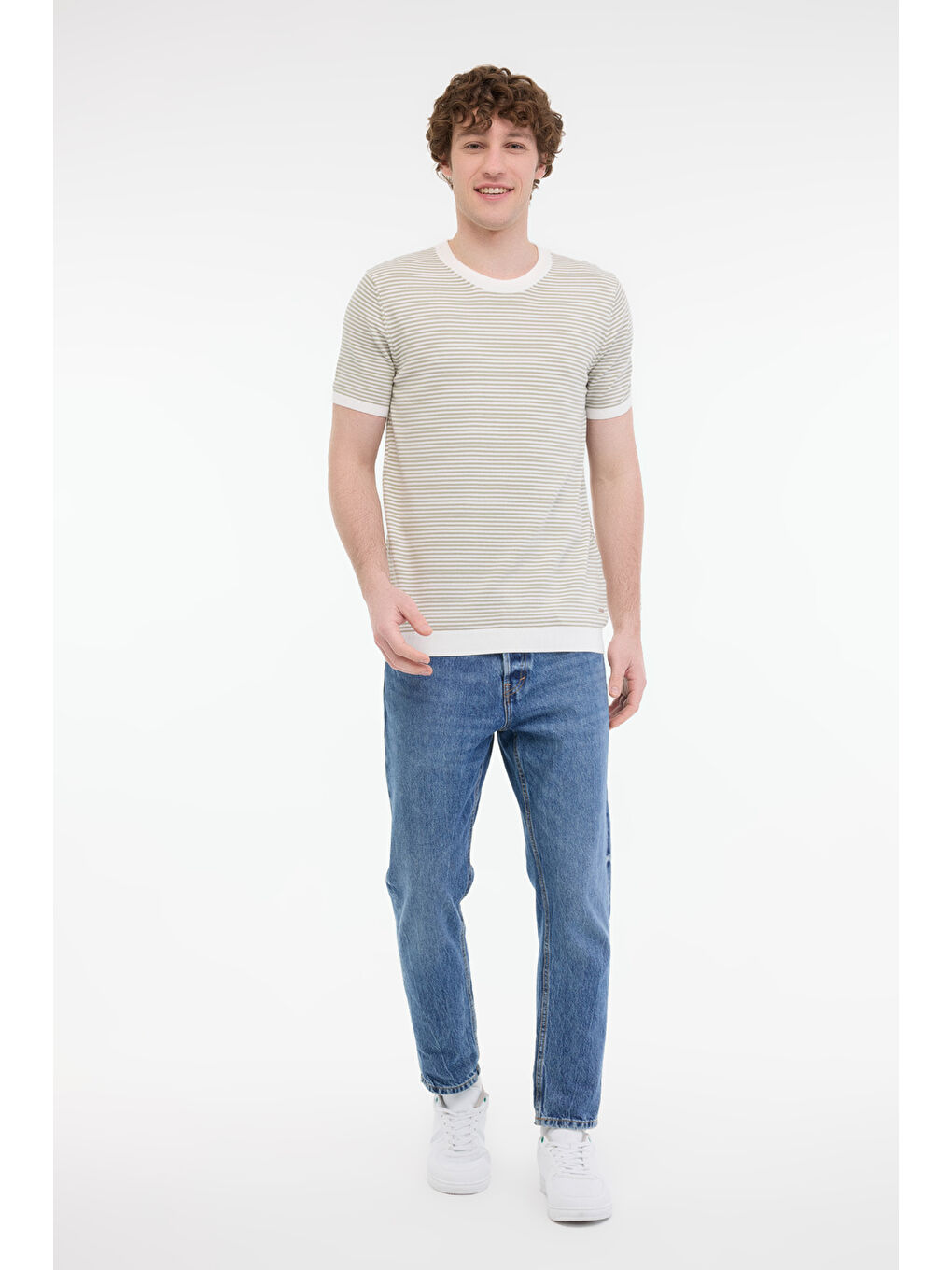 Yeşil ML JOE 11ITL903 5FX Mint Erkek Kısa Kol T-Shirt-2