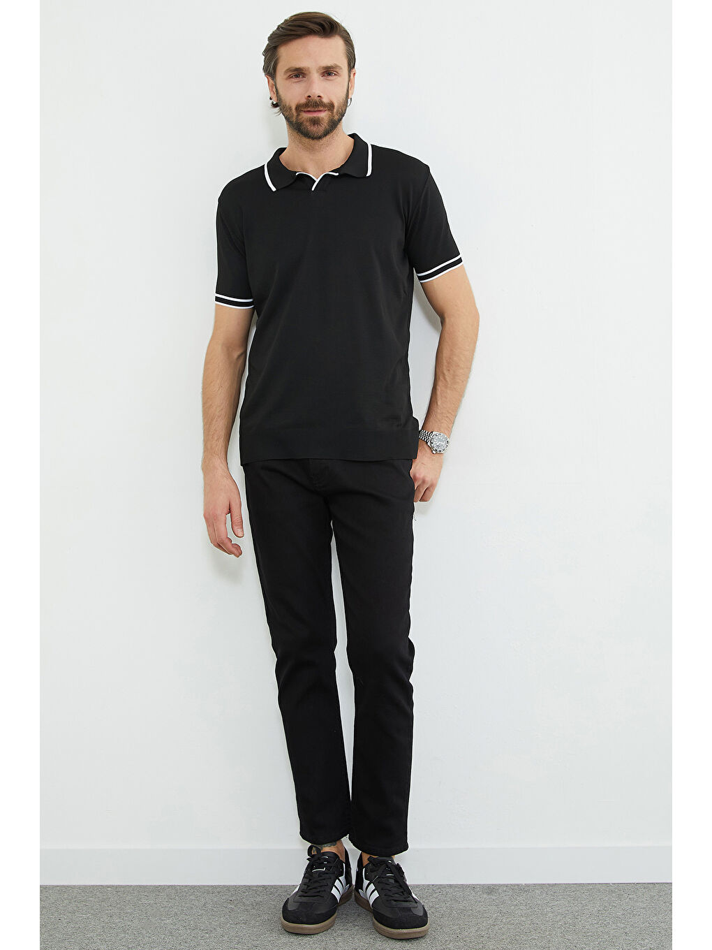 Siyah Fermuarlı Skinny Jean-3