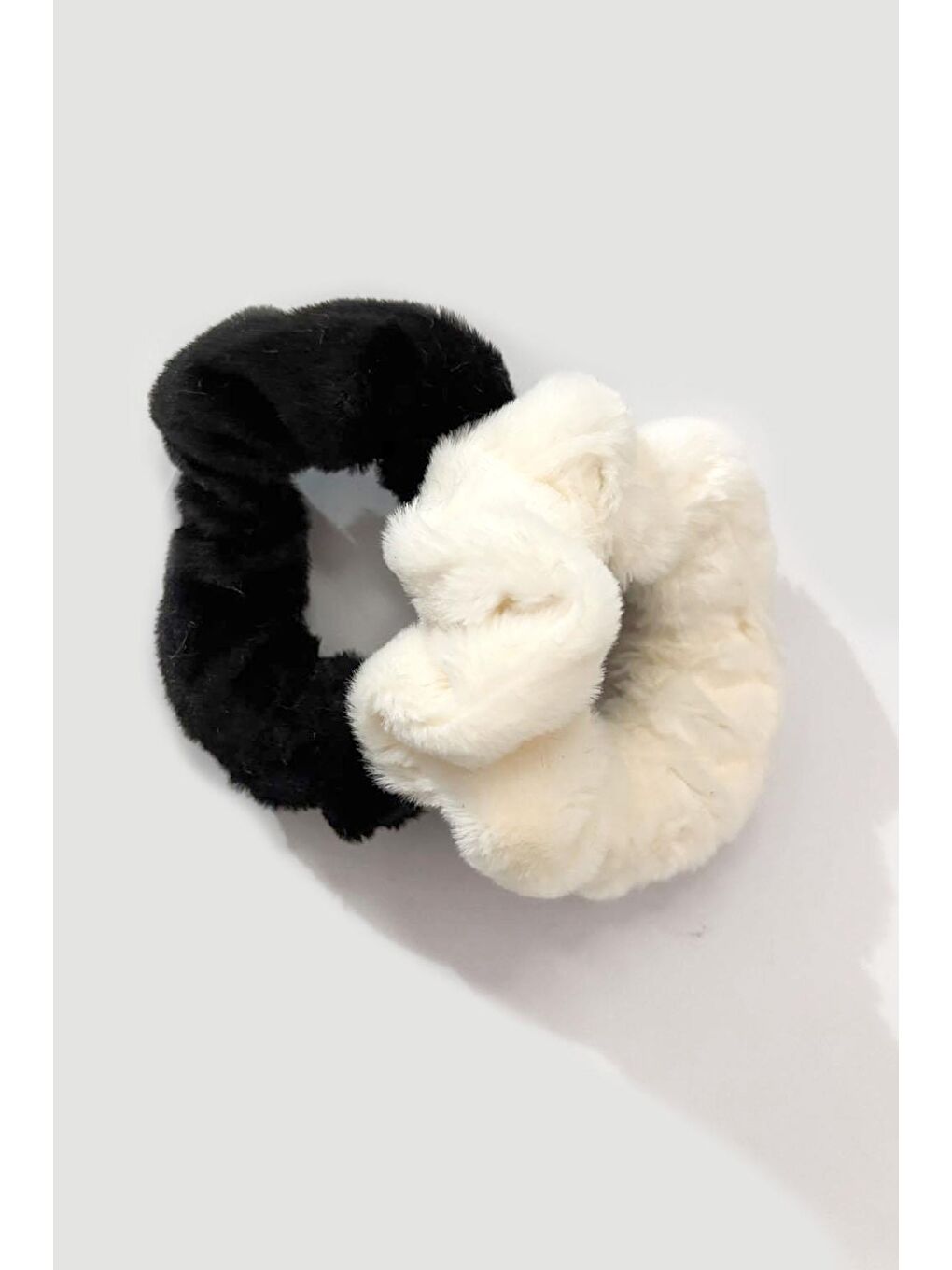 Beyaz Soft Pelüş Simit Toka 2'li set