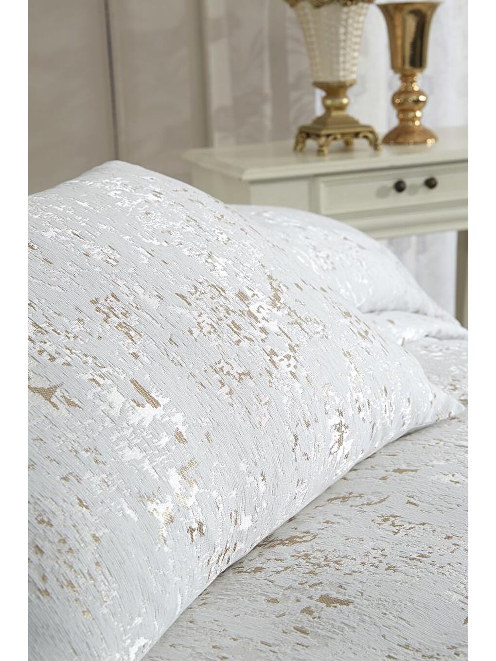 Karışık Slayka Yatak Örtüsü Krem Cappucino-5