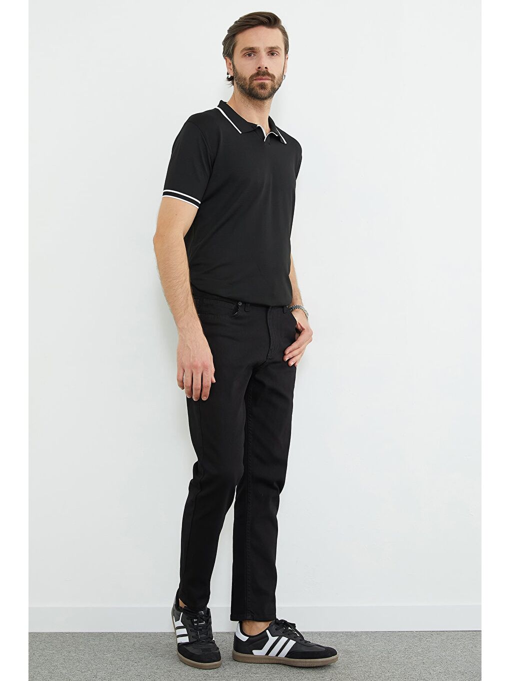 Siyah Fermuarlı Skinny Jean-4