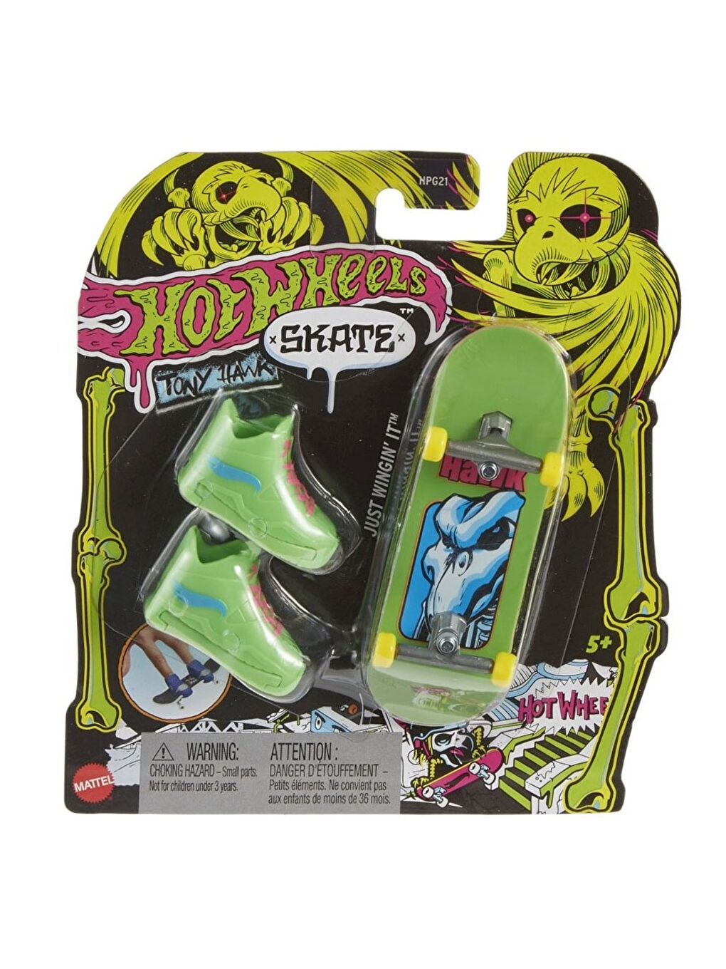 Skate Neon Temalı Parmak Kaykay ve Ayakkabı Paketleri HPG21-HVK42