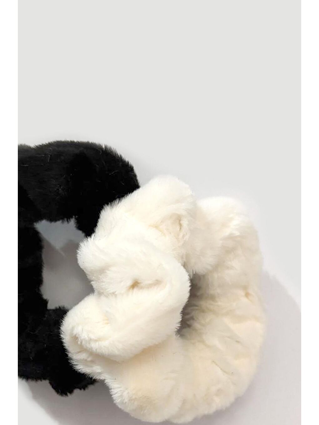 Beyaz Soft Pelüş Simit Toka 2'li set-2