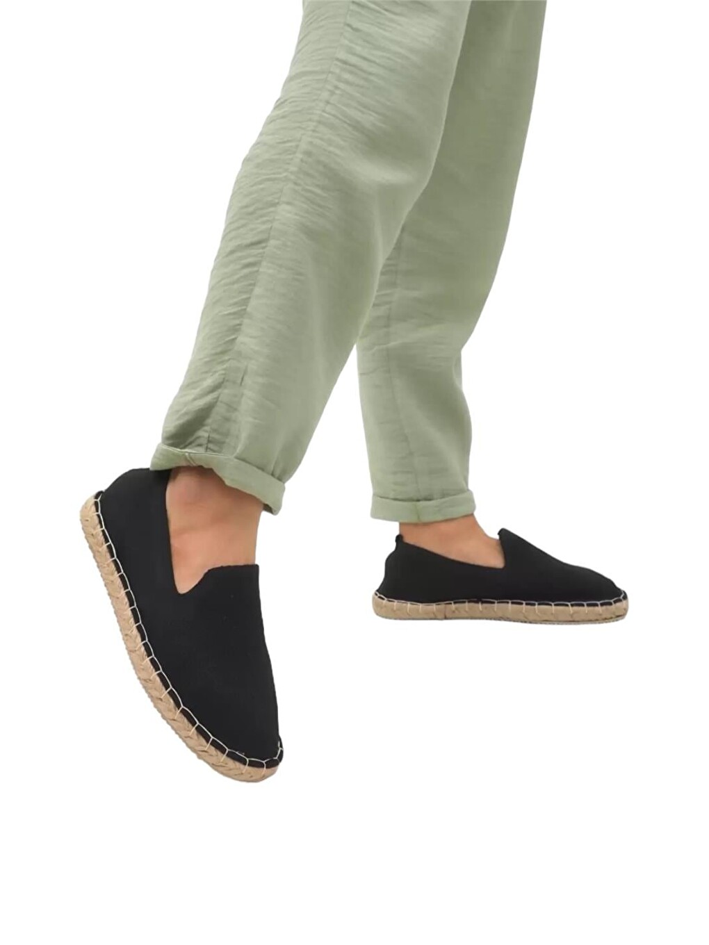 Siyah Unisex El Yapımı Triko Espadril Sİyah-9