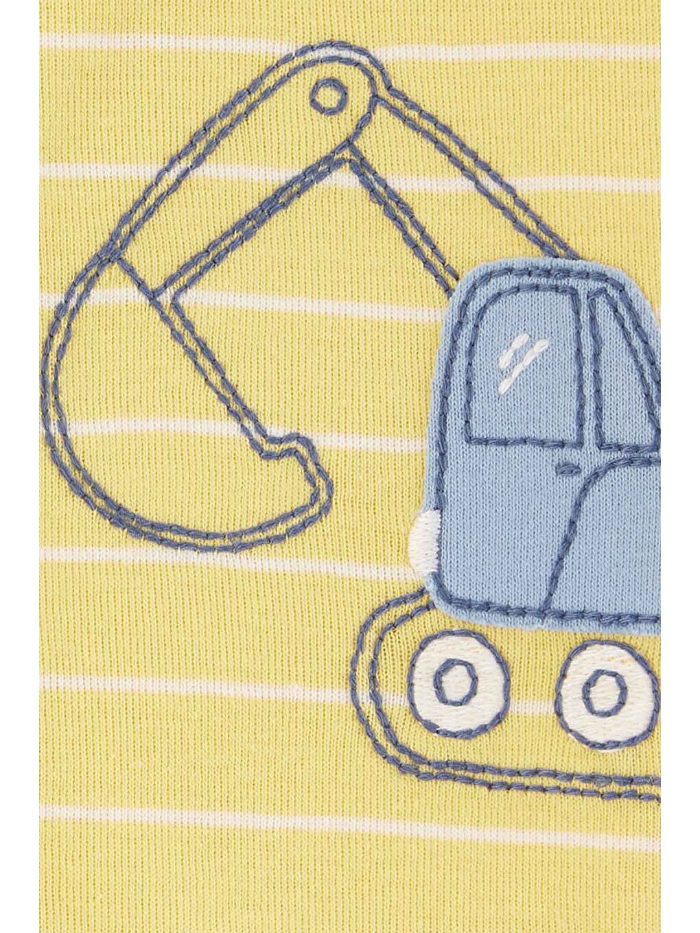 Sarı Erkek Bebek Kısa Tulum-1