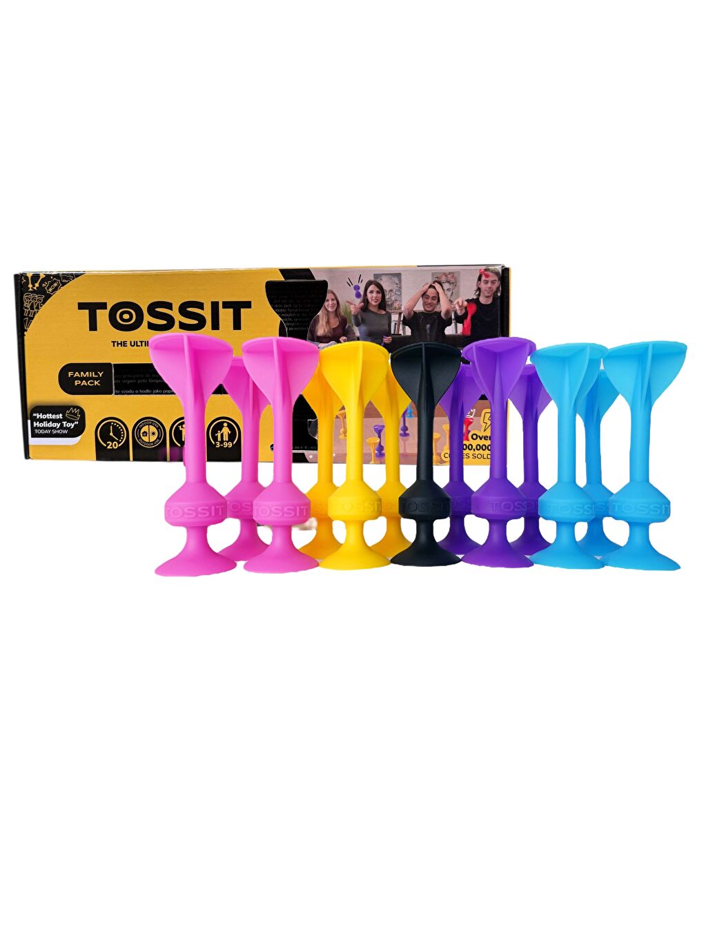 TOSSIT Silikon Dart Aile Seti (Pembe, Mor, Mavi, Sarı)-6