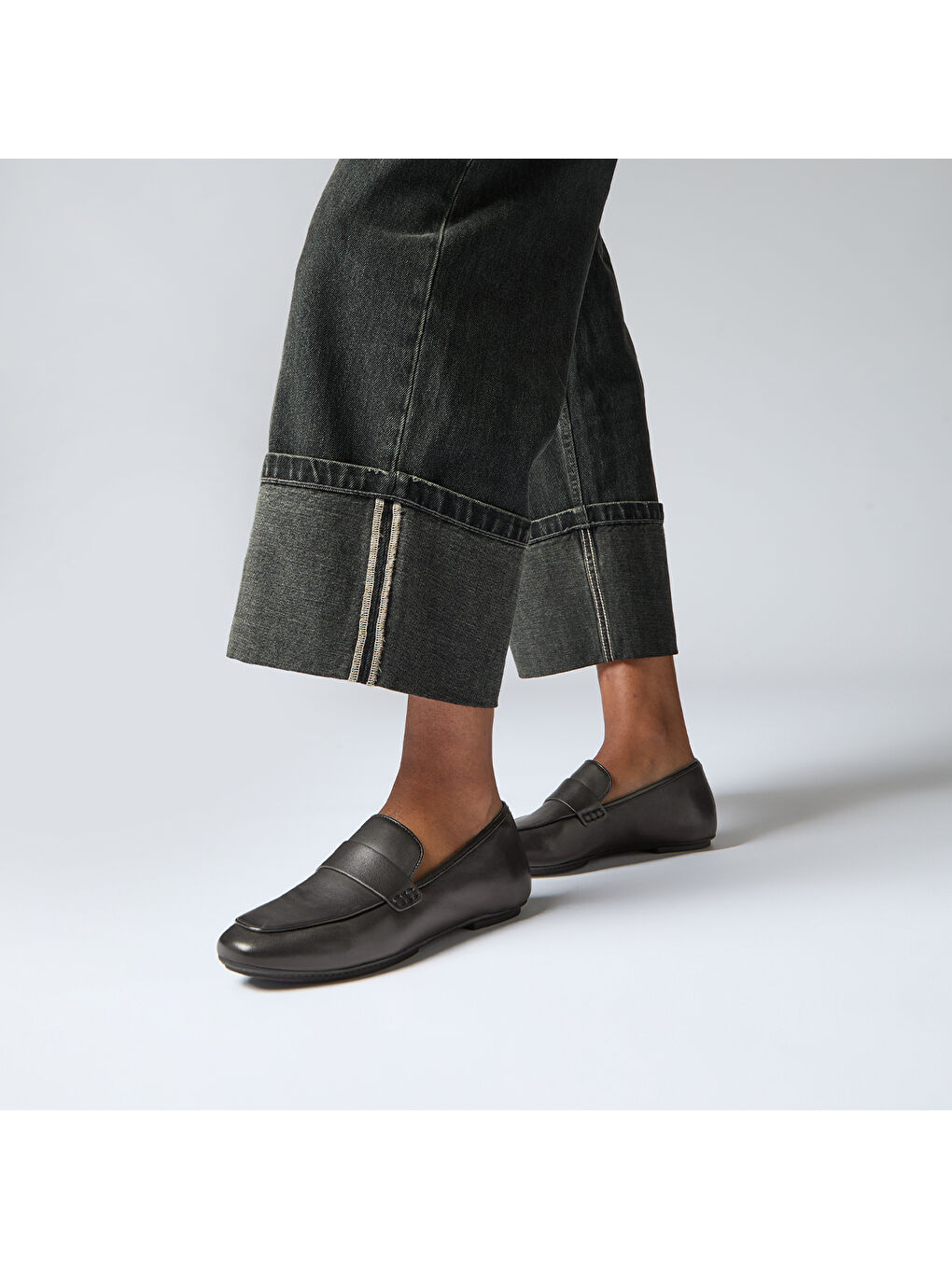 Siyah Kadın Klasik Ayakkabı HX9-001 DELICATO SOFT LEATHER LOAFERS Black-2