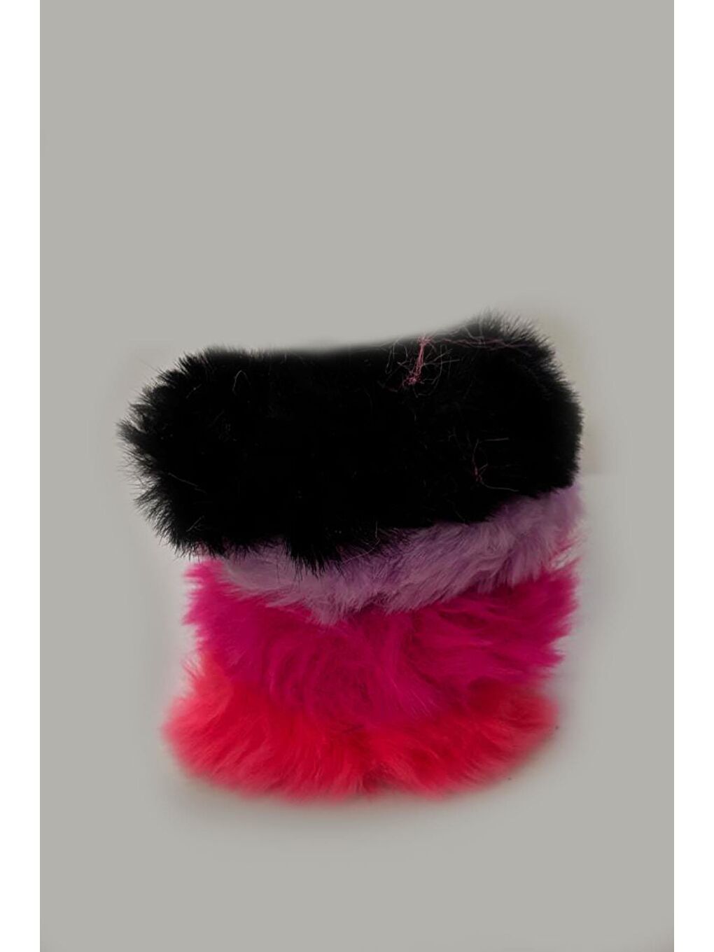 Karışık Tüylü Pelüş Simit Toka Seti 4'lü Paket-1