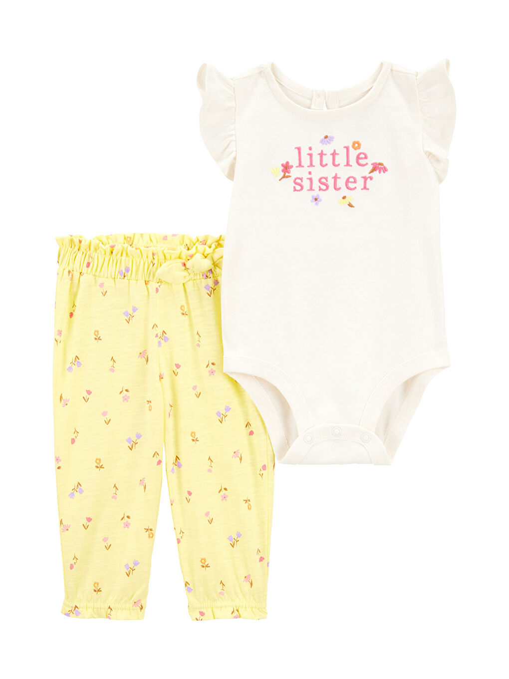 Karışık Kız Bebek Body Pantolon Set 2'li Paket