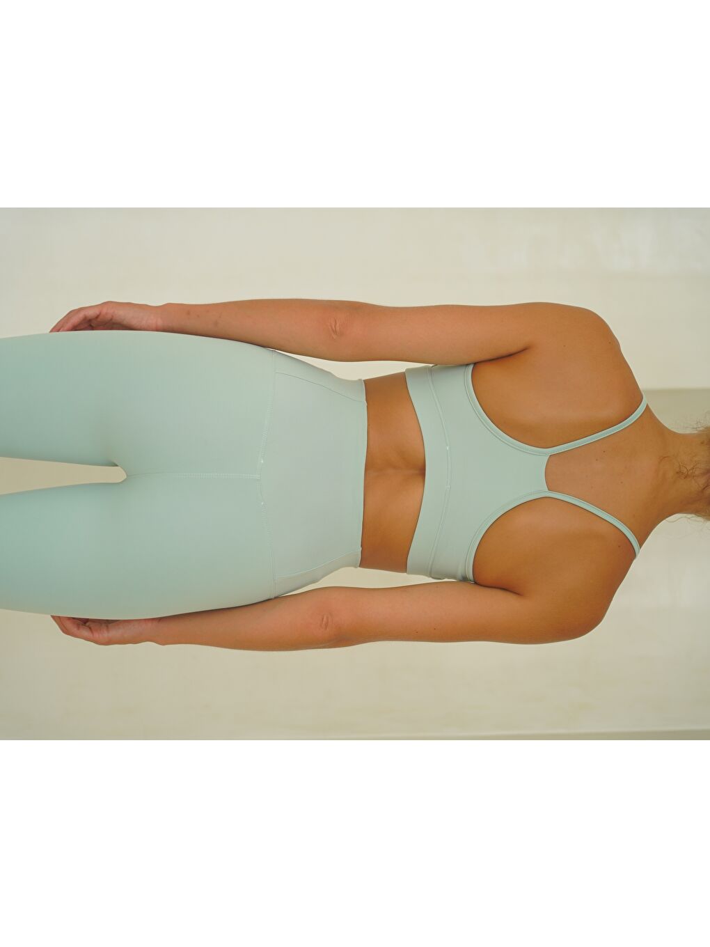 Yeşil Fold Bilek Hizasında Mint Tayt-3