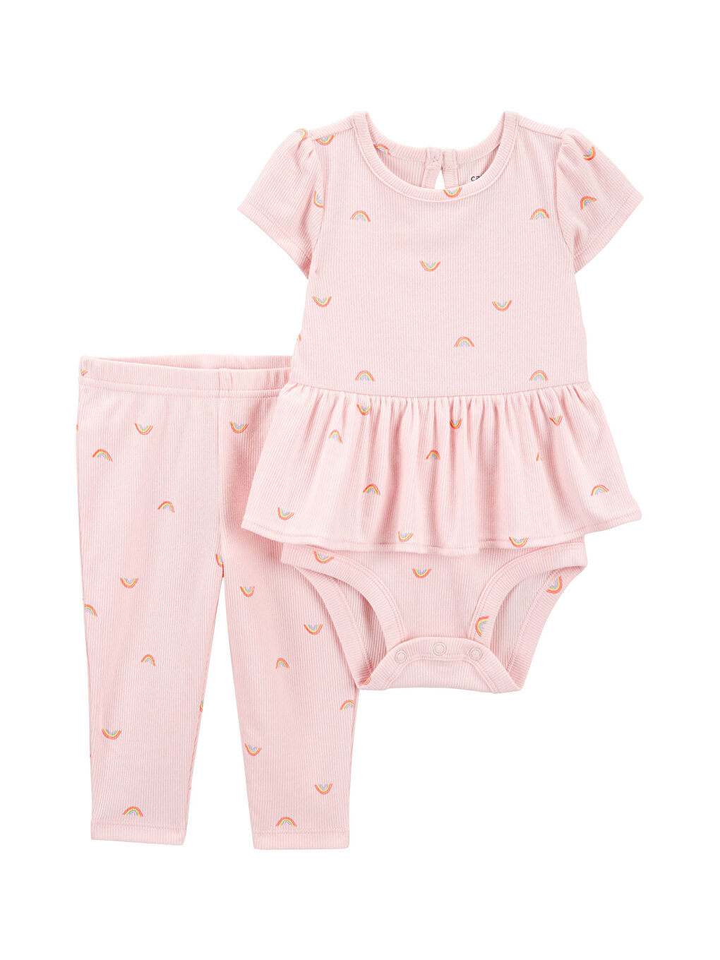 Pembe Kız Bebek Body Pantolon Set 2'li Paket