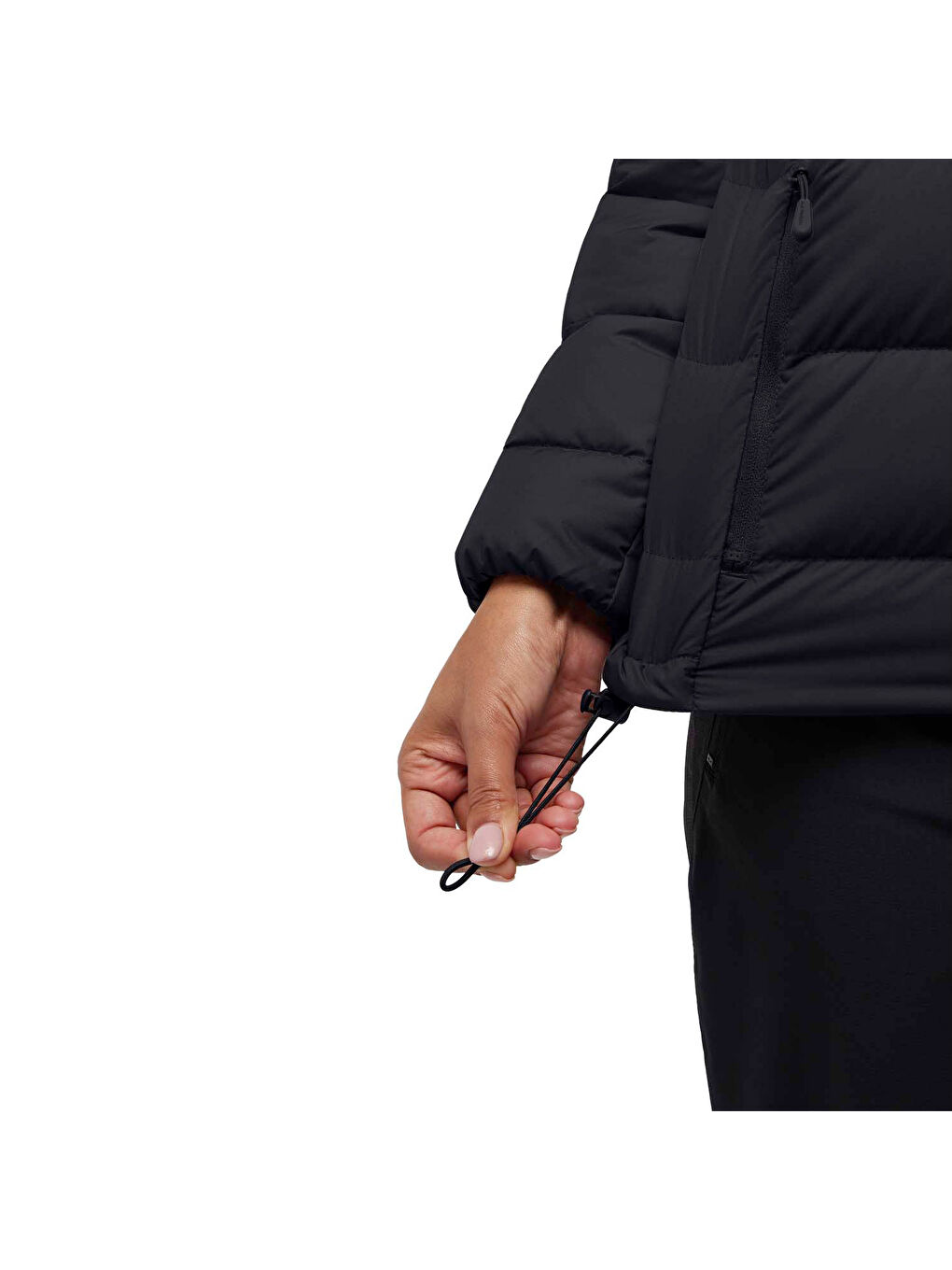 Ather Down Hoody Kadın Siyah Outdoor Ceketi-4