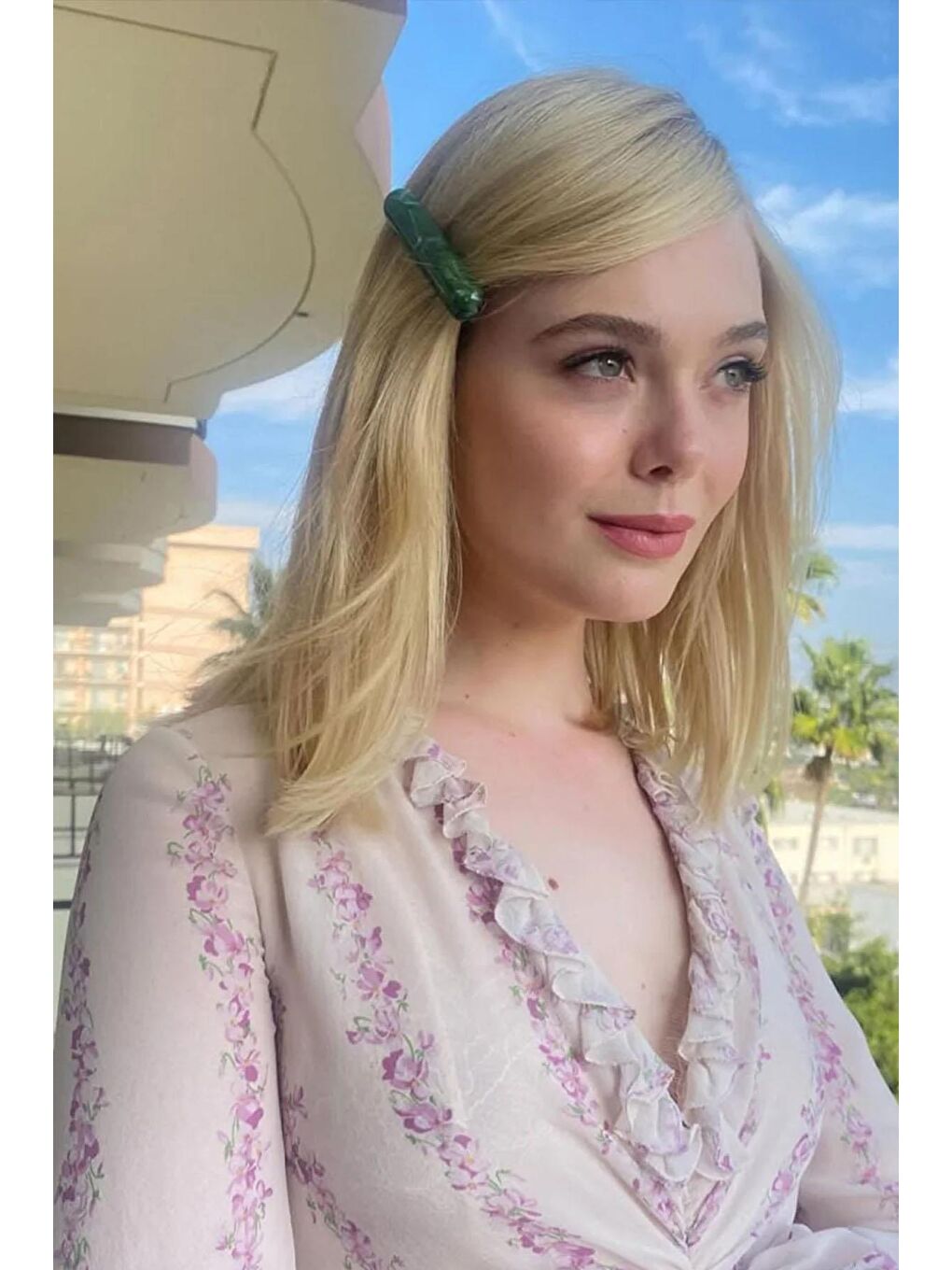 Yeşil Akrilik Uzun Bar Otomatik Toka-2