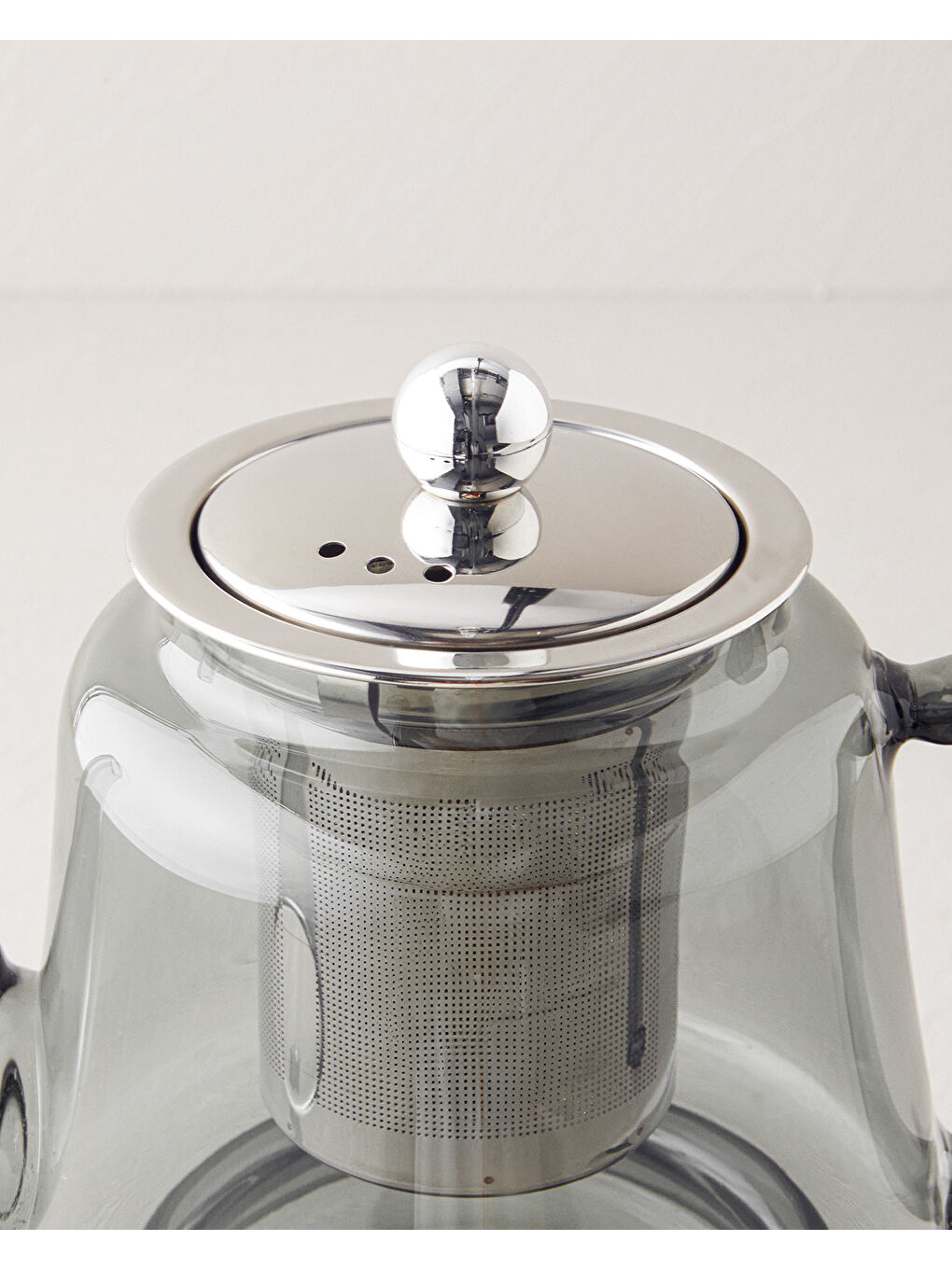 Odin Borosilikat Cam Çaydanlık 600-1200 ml Gri-2