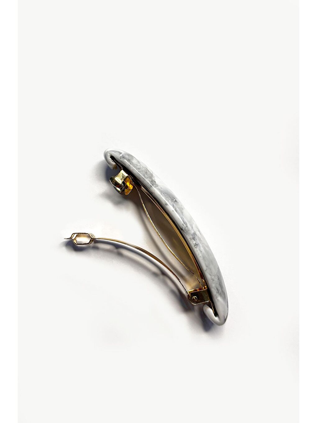 Beyaz Akrilik Uzun Bar Otomatik Toka-1