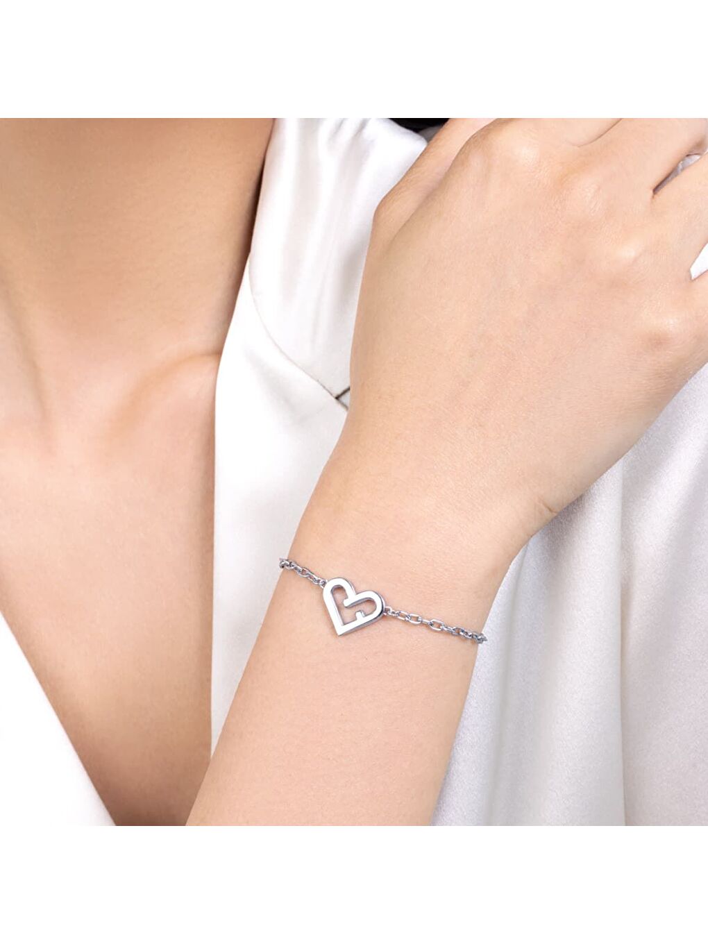 Gri FJ5004BTU Kalpli Kadın Bileklik-2